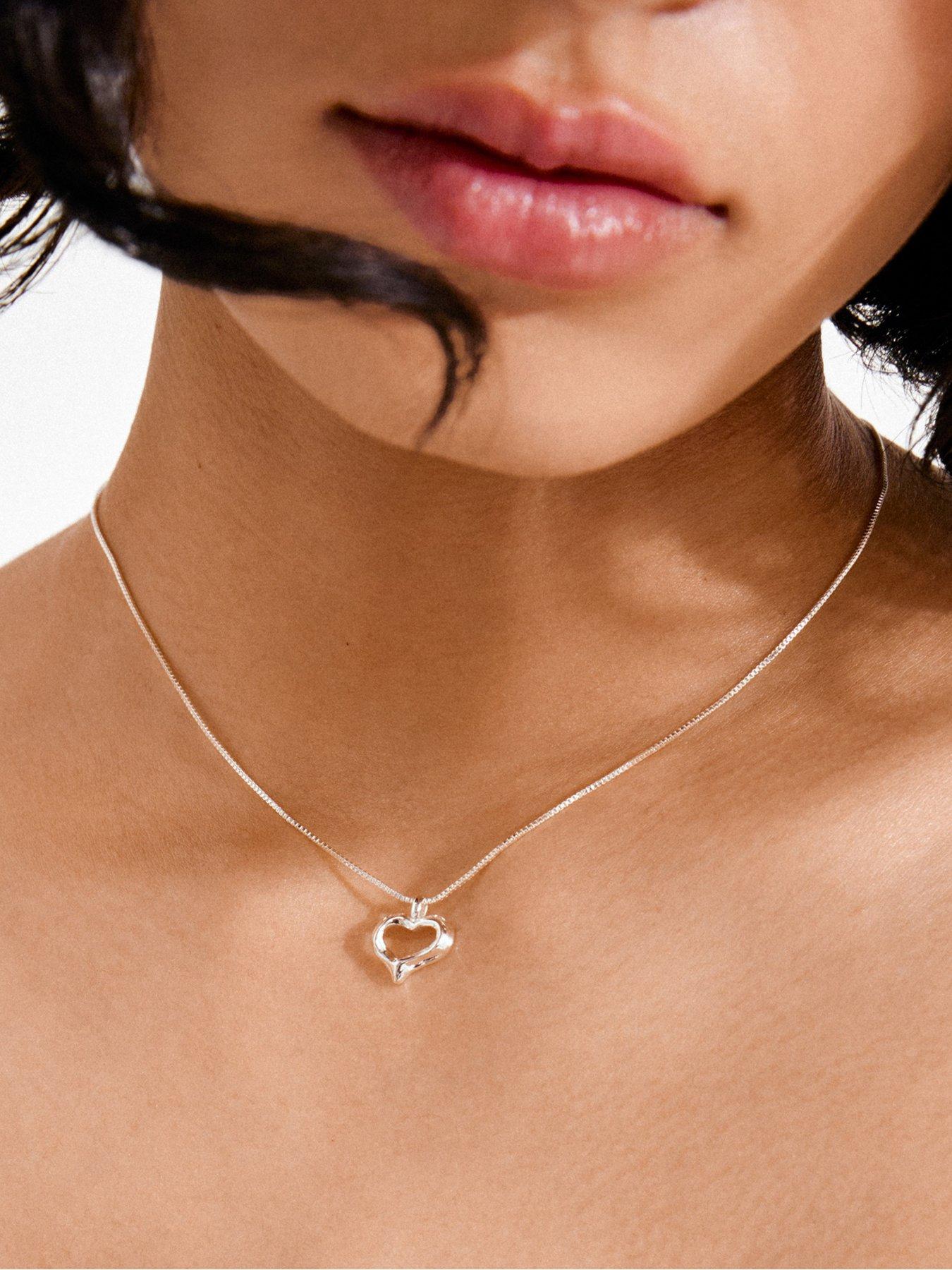  image of pilgrim-iris-necklace-silver-plated