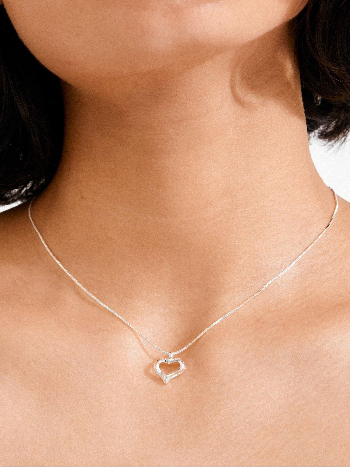  image of pilgrim-iris-necklace-silver-plated