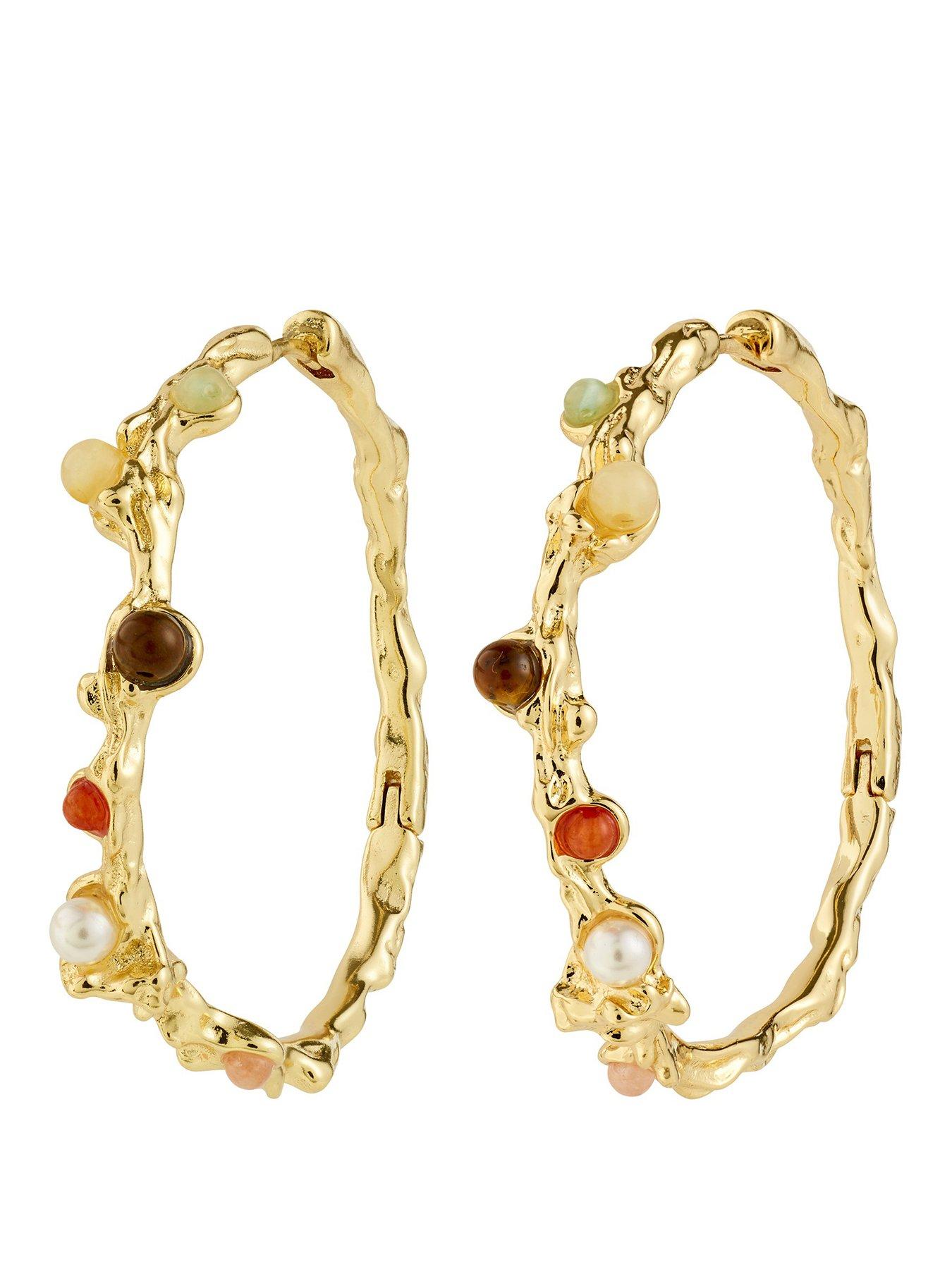 Pilgrim IRIS hoop earrings gold-plated