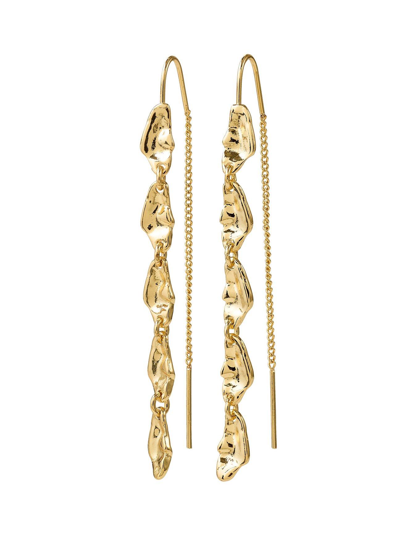  image of pilgrim-eliyah-chain-earrings-gold-plated