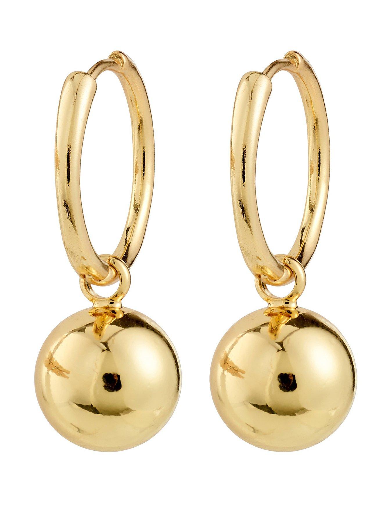 Pilgrim AIR hoop earrings gold-plated