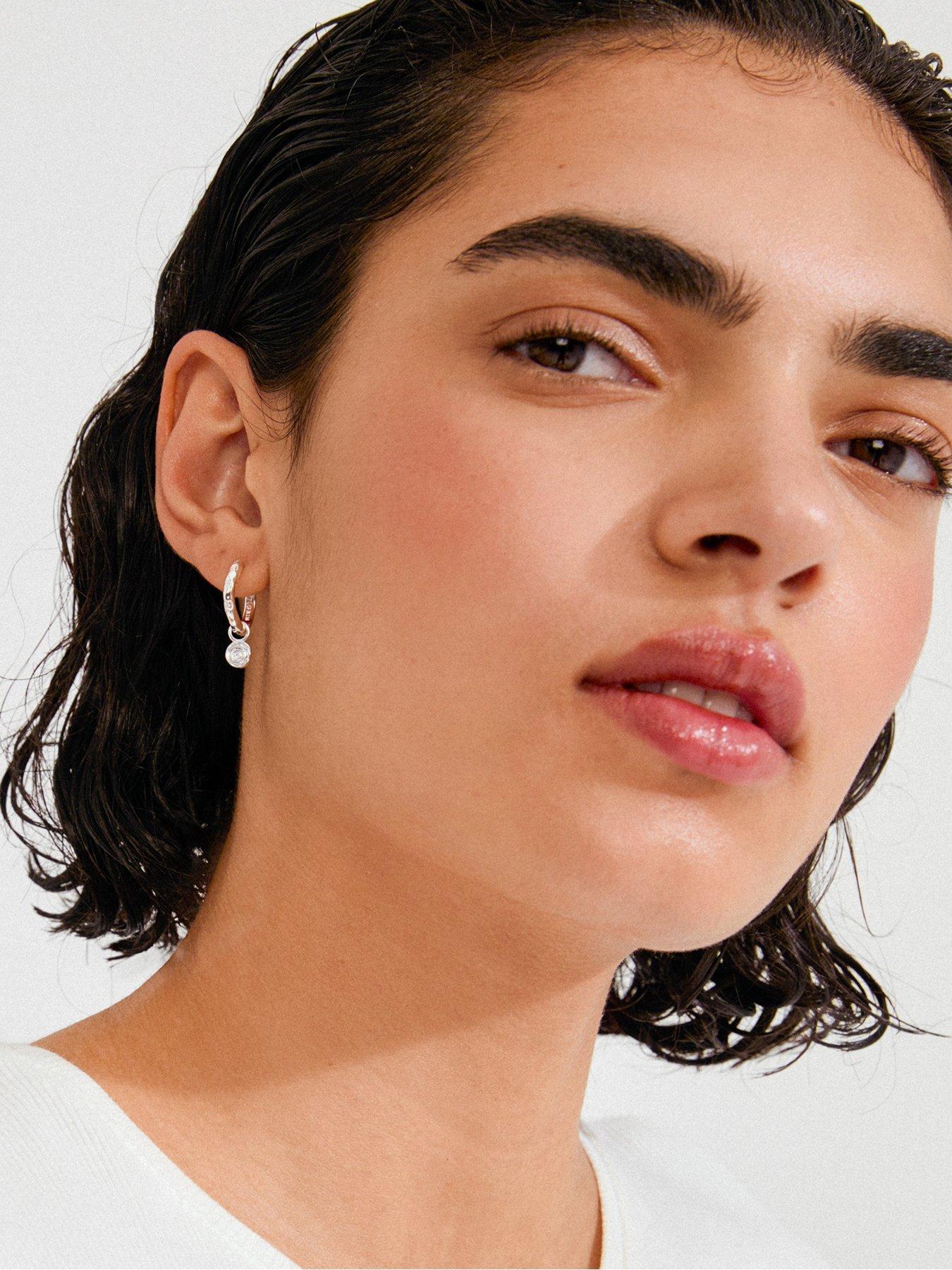  image of pilgrim-fire-hoop-earrings-silver-plated