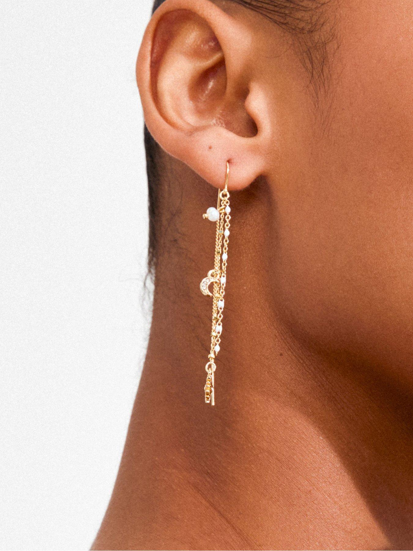 Image 1 of 3 of Pilgrim MYLAN chain earrings gold-plated