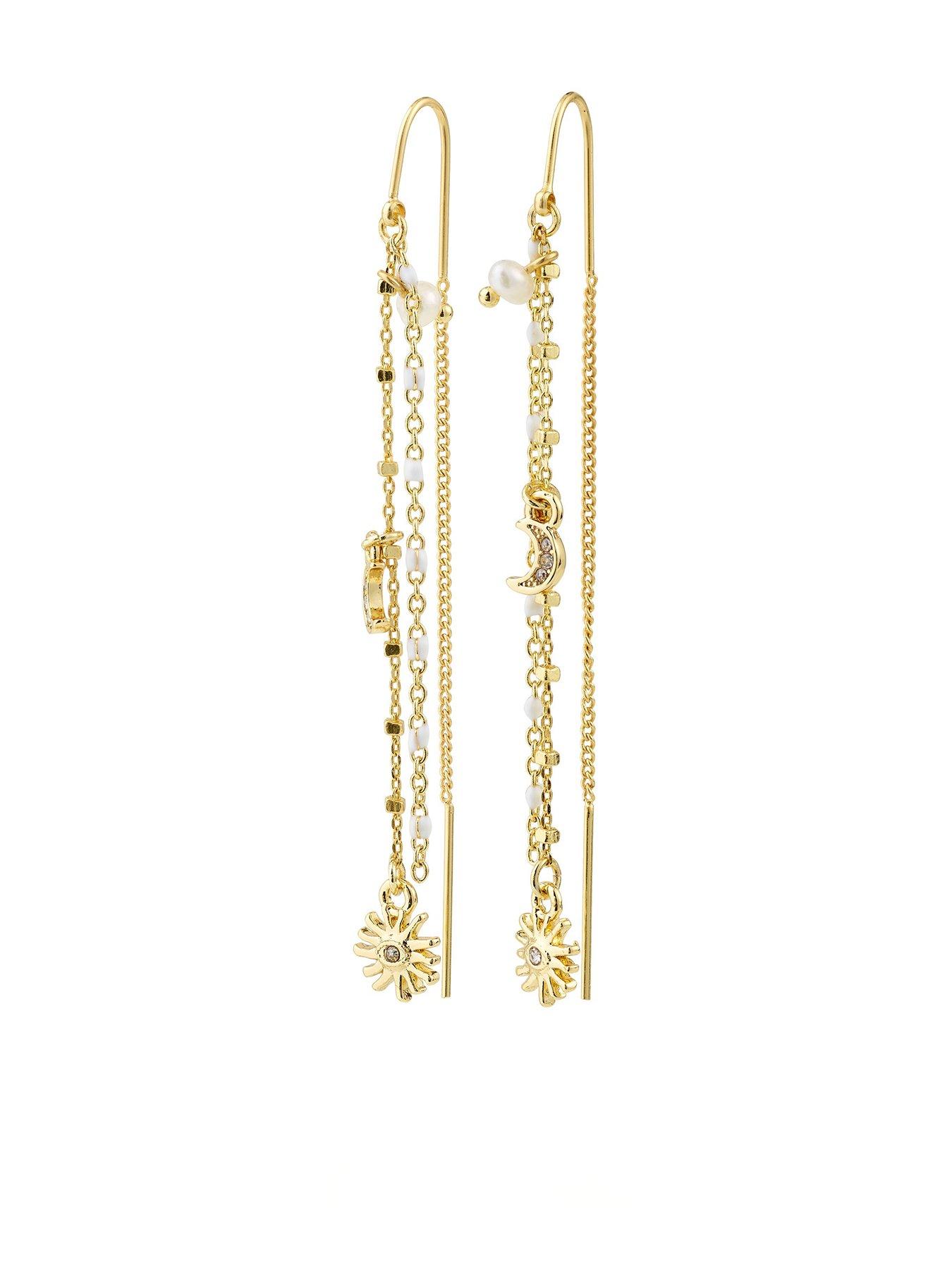 Image 2 of 3 of Pilgrim MYLAN chain earrings gold-plated