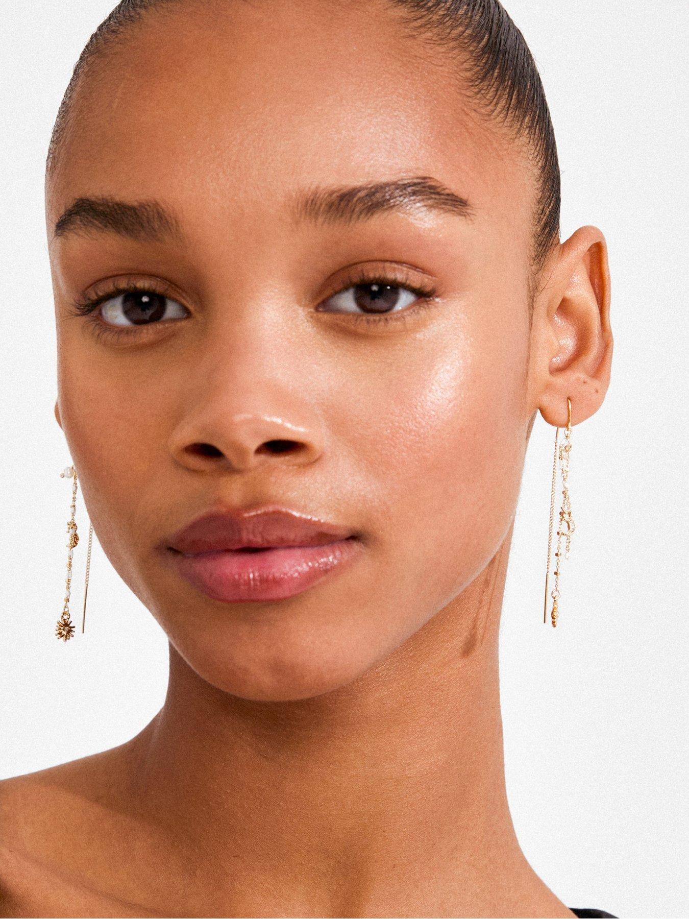 Image 3 of 3 of Pilgrim MYLAN chain earrings gold-plated