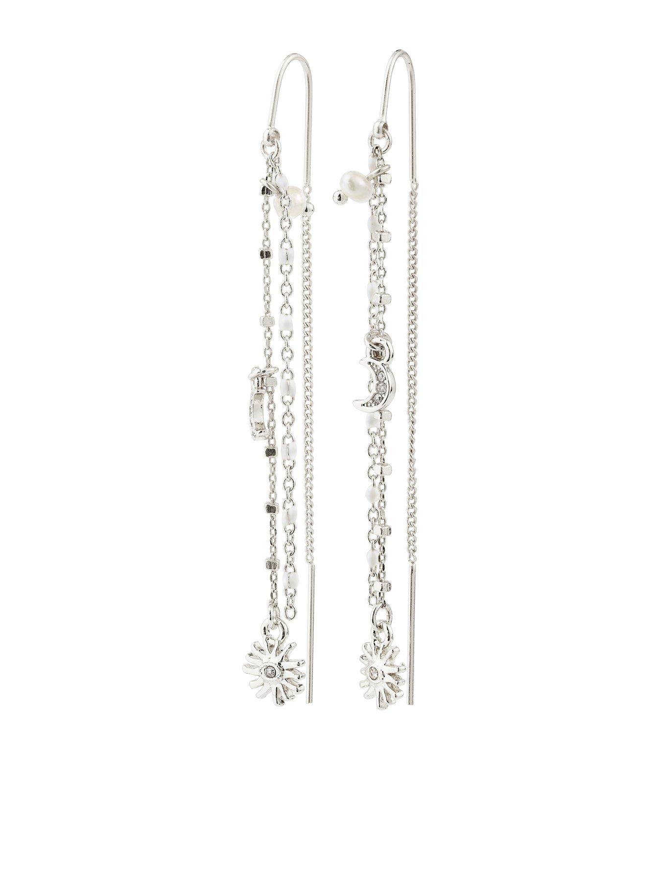 Image 2 of 3 of Pilgrim MYLAN chain earrings silver-plated