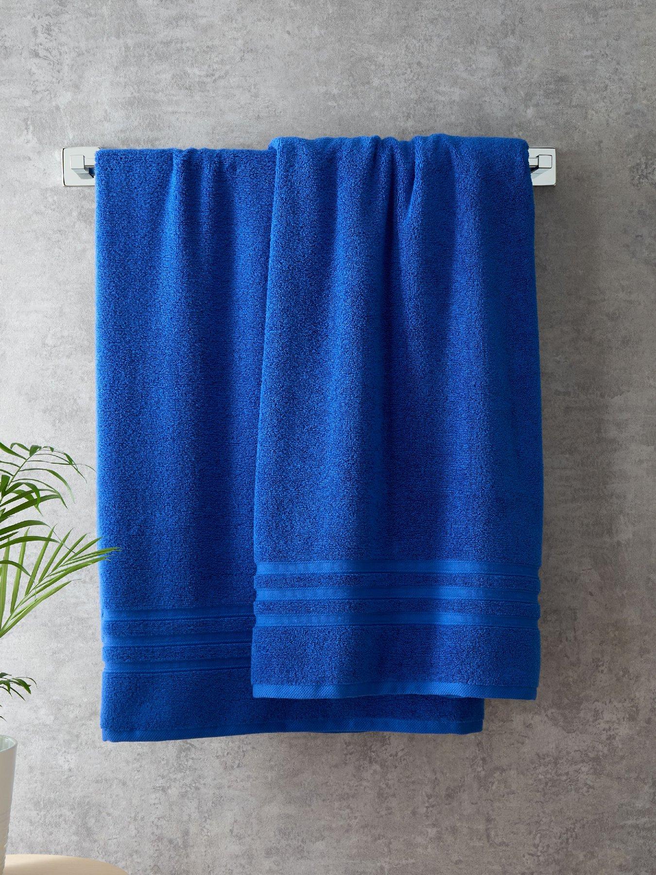 Catherine Lansfield Zero Twist 100% Cotton Bathsheet Pair 90 X 140 Yellow