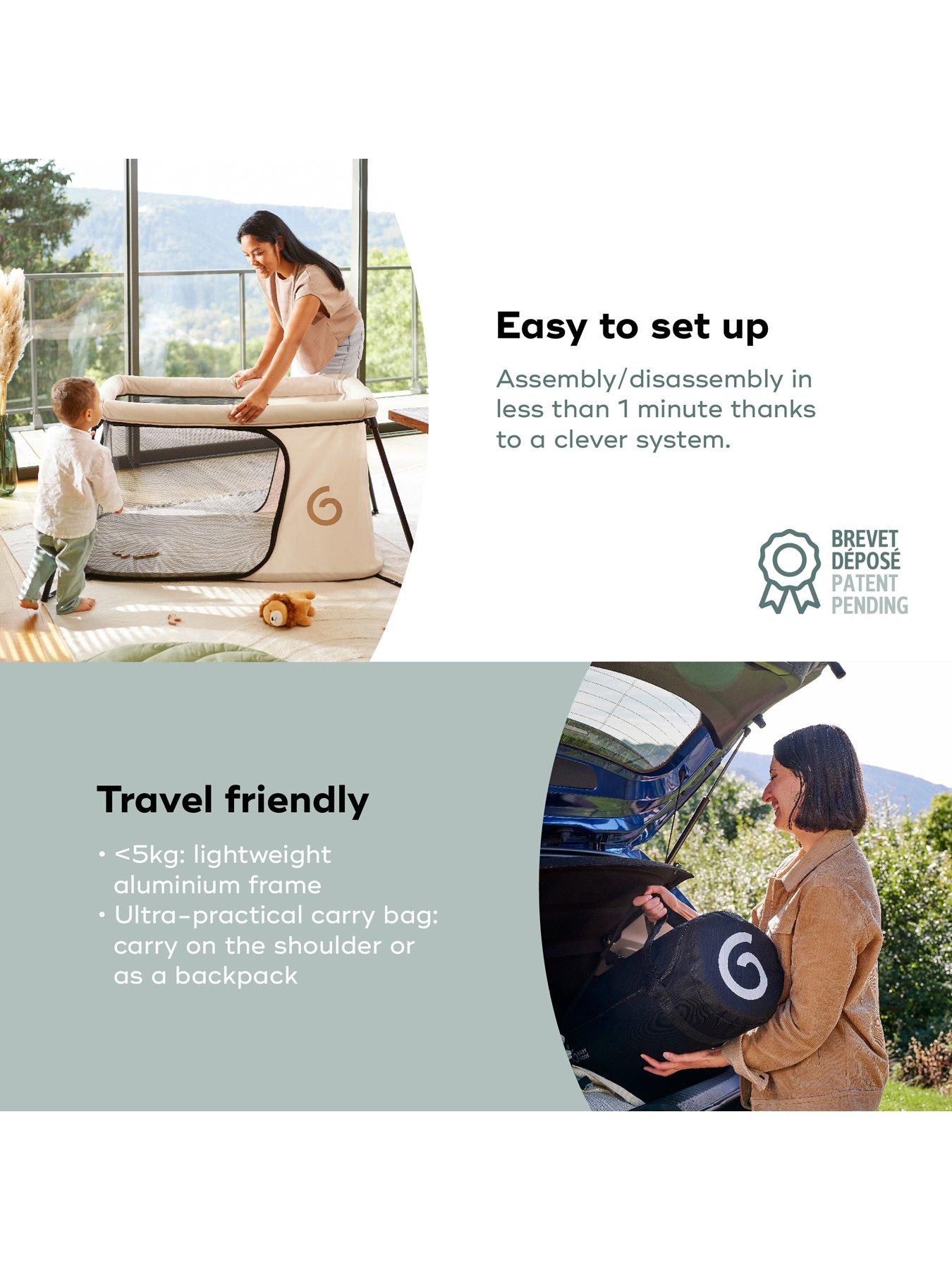 Image 3 of 8 of Babymoov Travel cot Ultra Lite Moov & Sleep Sandstone