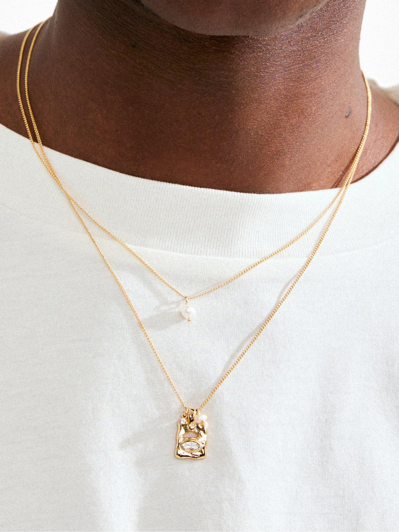  image of pilgrim-fire-necklace-2-in-1-set-gold-plated