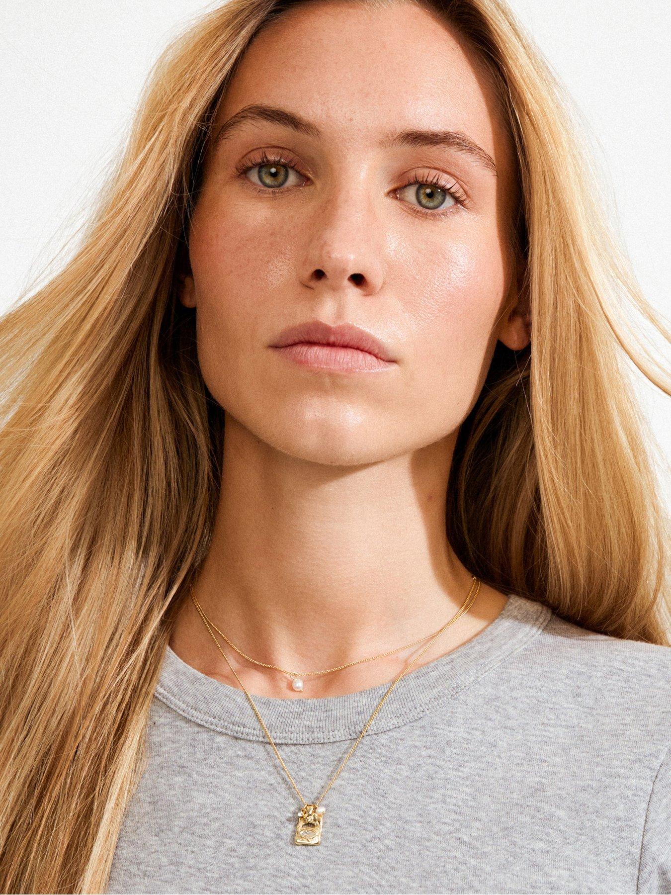  image of pilgrim-fire-necklace-2-in-1-set-gold-plated