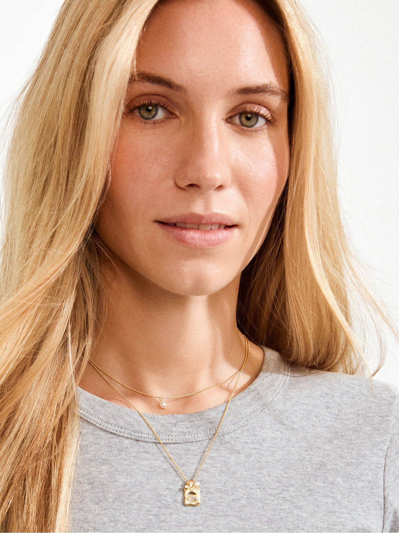  image of pilgrim-fire-necklace-2-in-1-set-gold-plated