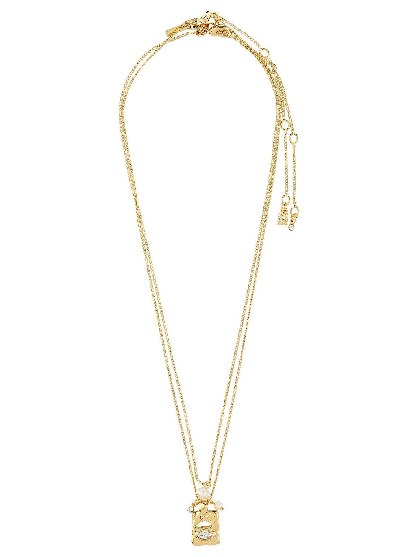  image of pilgrim-fire-necklace-2-in-1-set-gold-plated