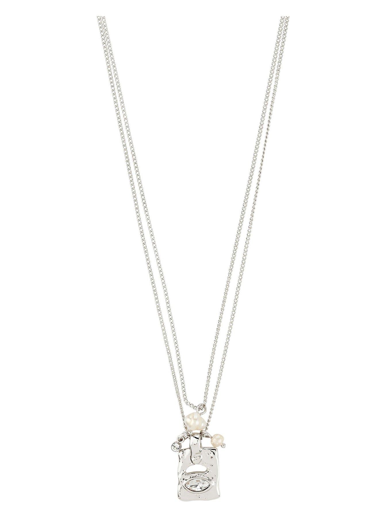 Image 2 of 5 of Pilgrim FIRE necklace 2-in-1 set, silver-plated