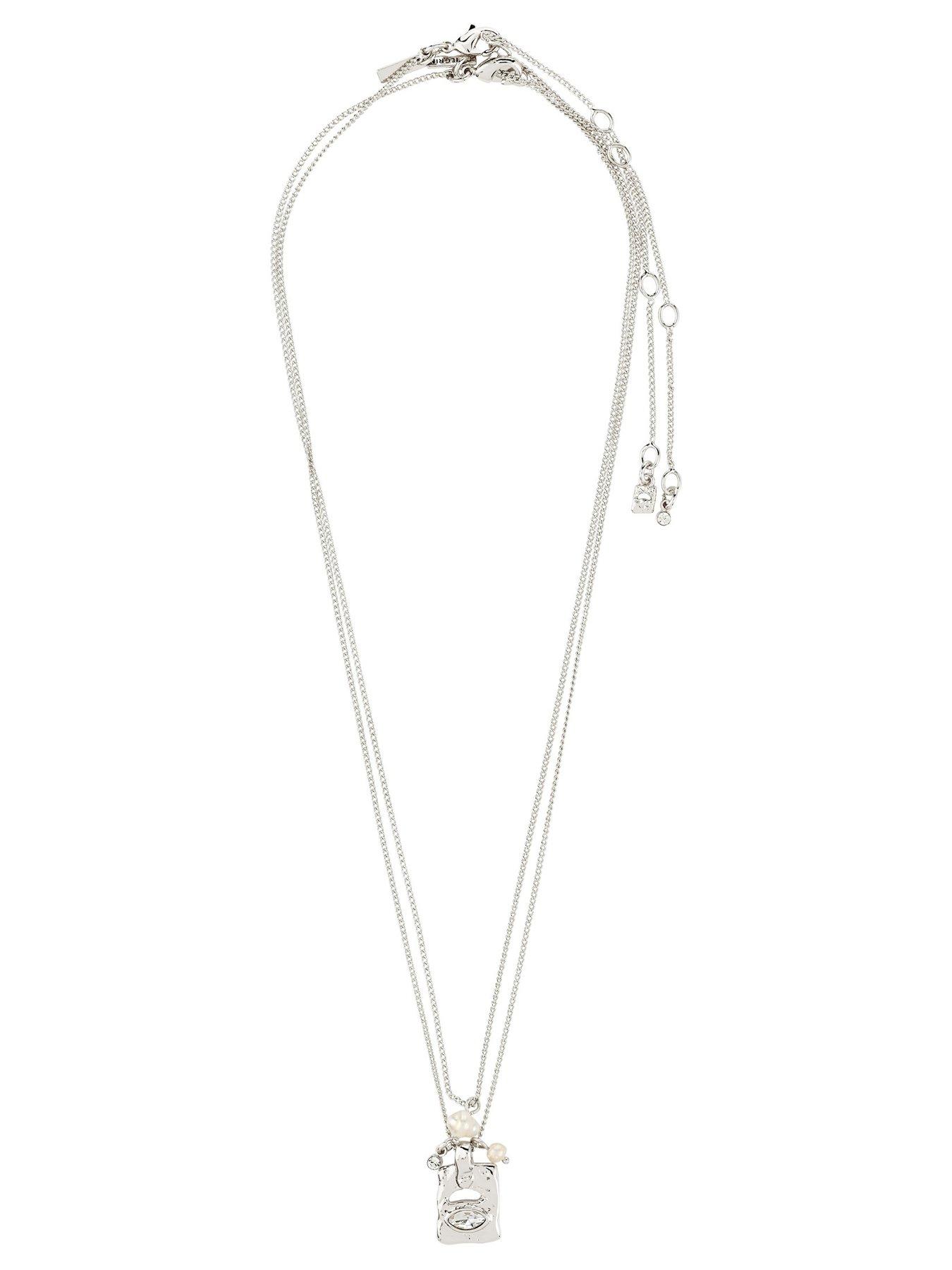 Image 4 of 5 of Pilgrim FIRE necklace 2-in-1 set, silver-plated