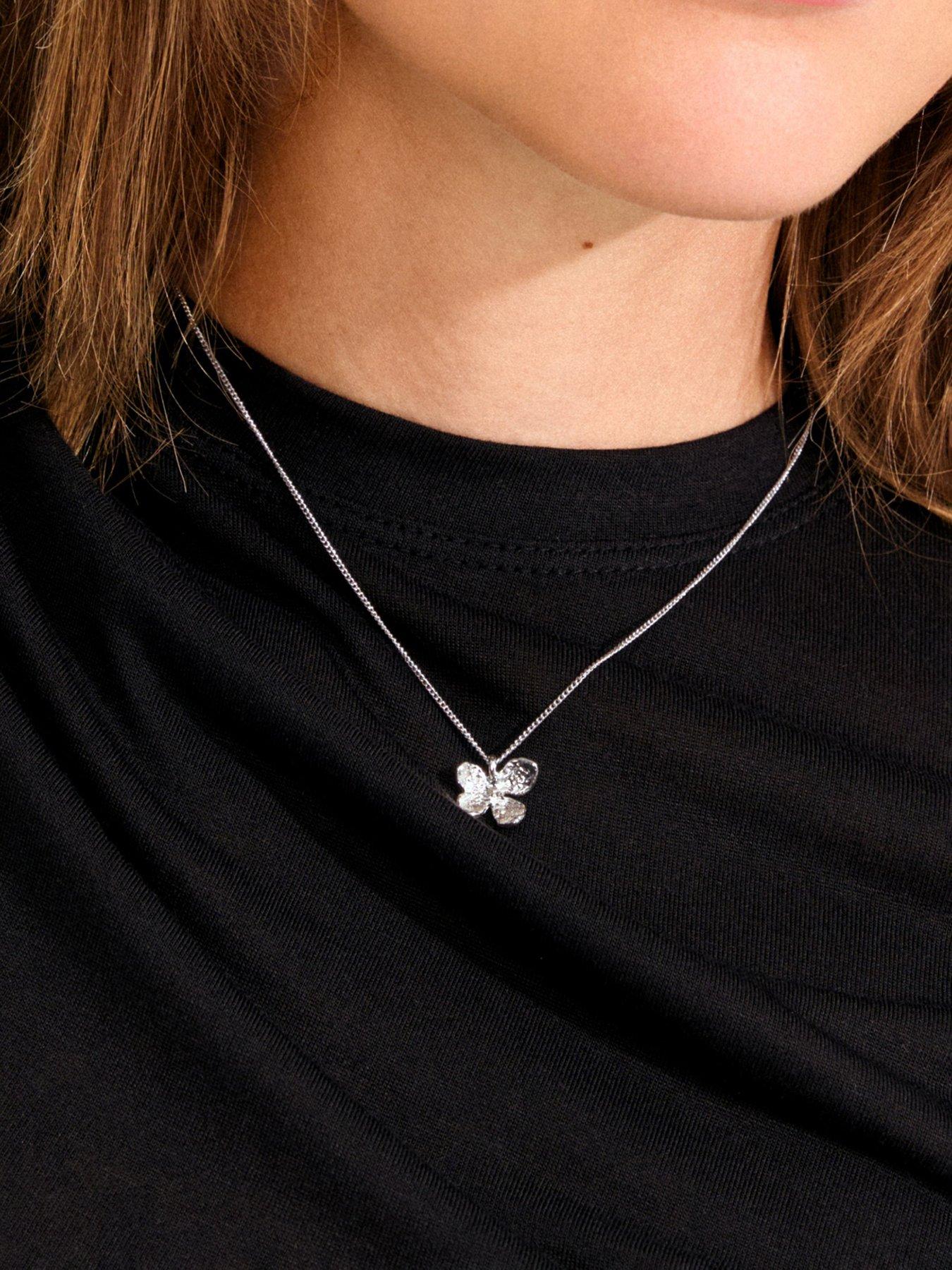 front image of pilgrim-ajani-necklace-silver-plated
