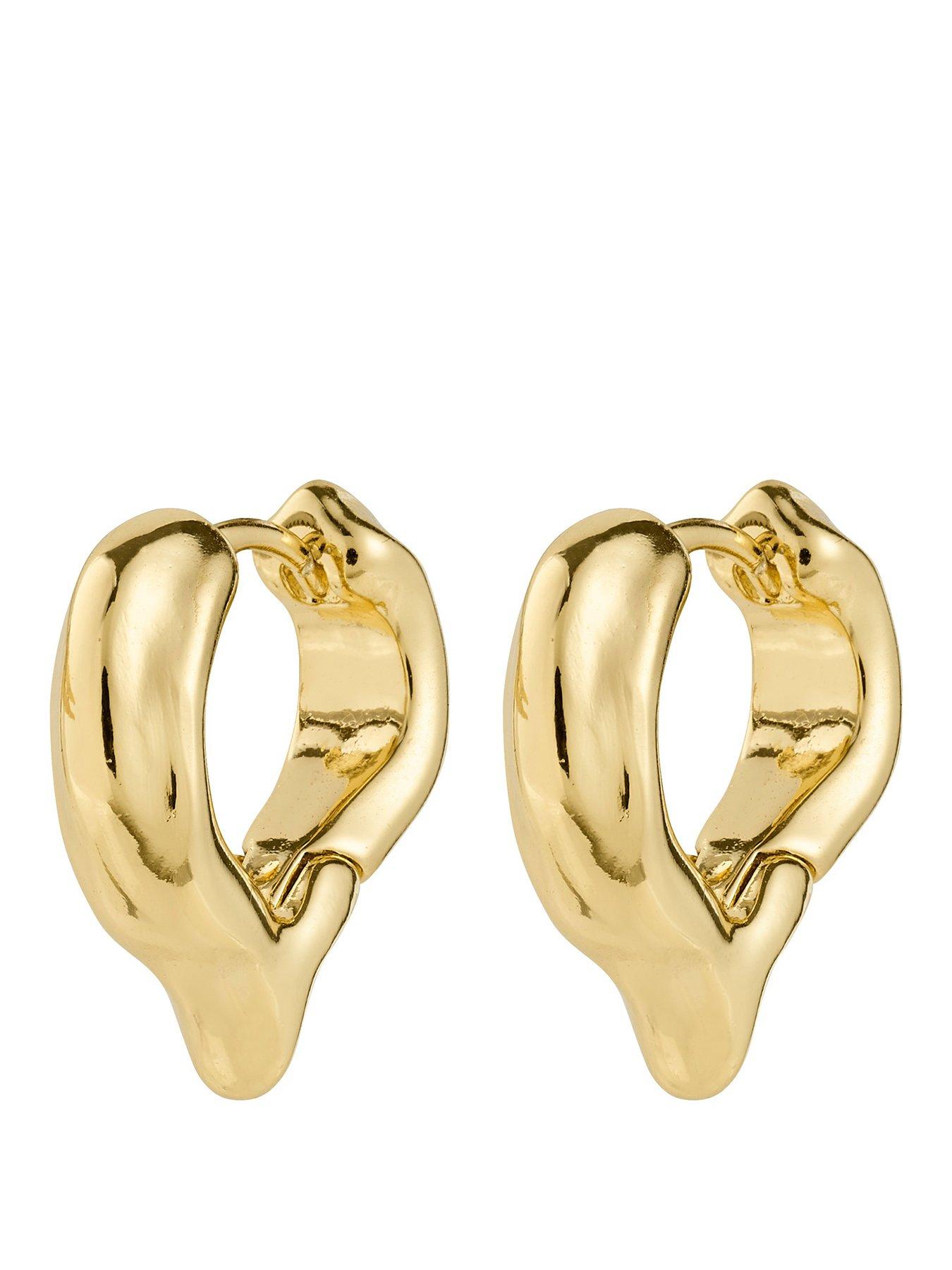 front image of pilgrim-iris-earrings-gold-plated