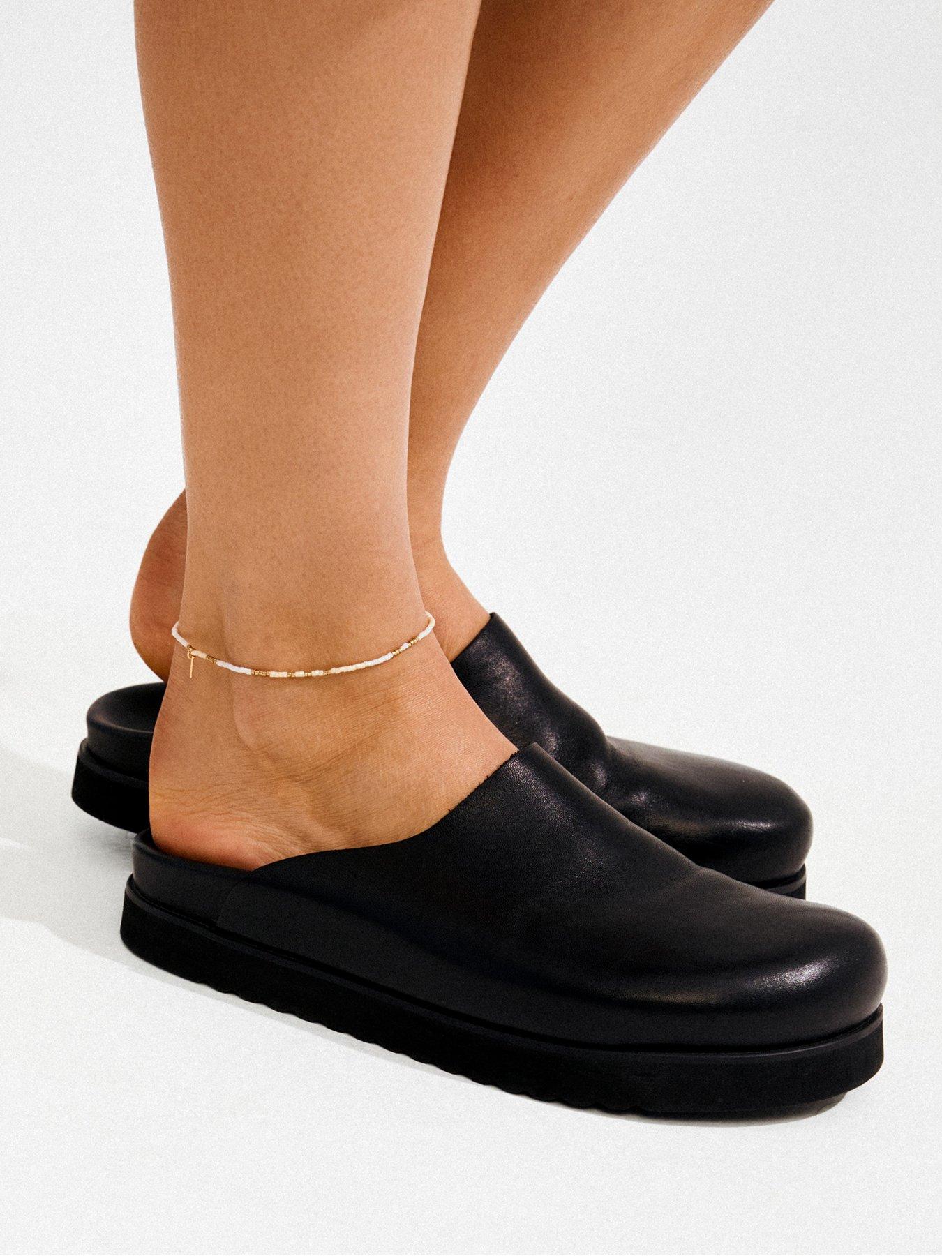  image of pilgrim-alison-ankle-chain-white-gold-plated