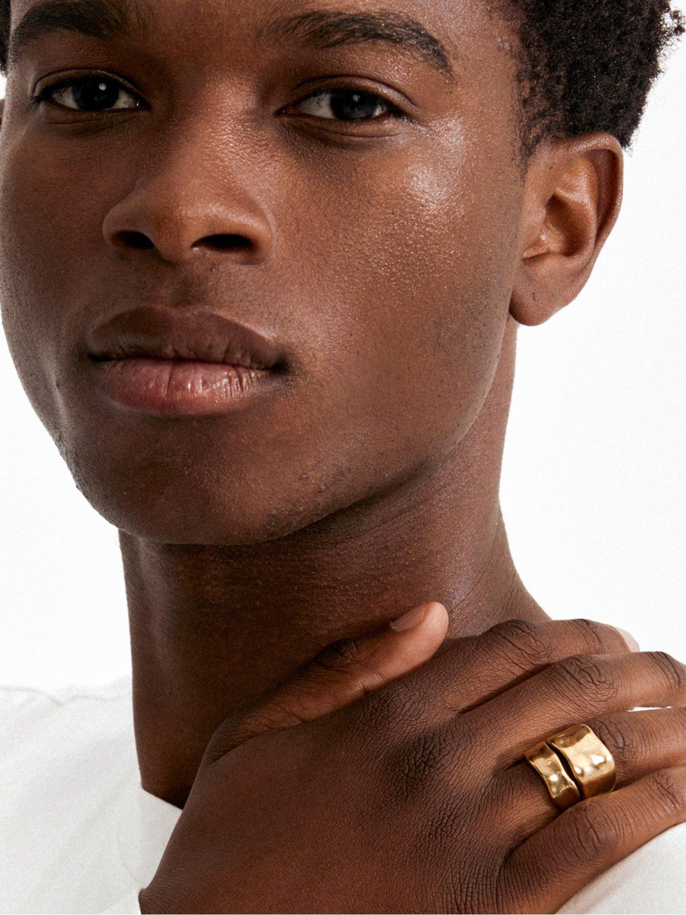 image of pilgrim-ember-rings-2-in-1-set-gold-plated