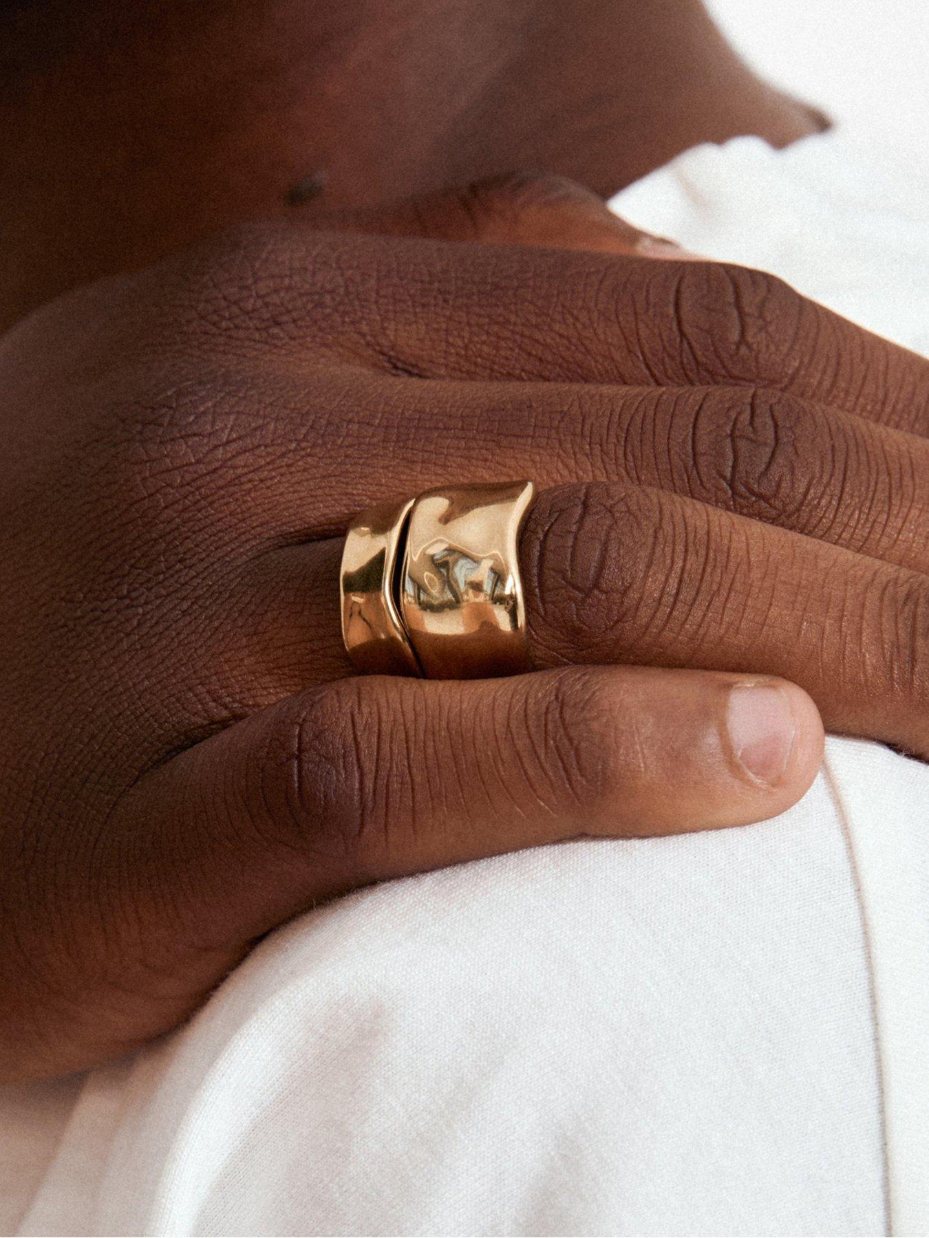  image of pilgrim-ember-rings-2-in-1-set-gold-plated