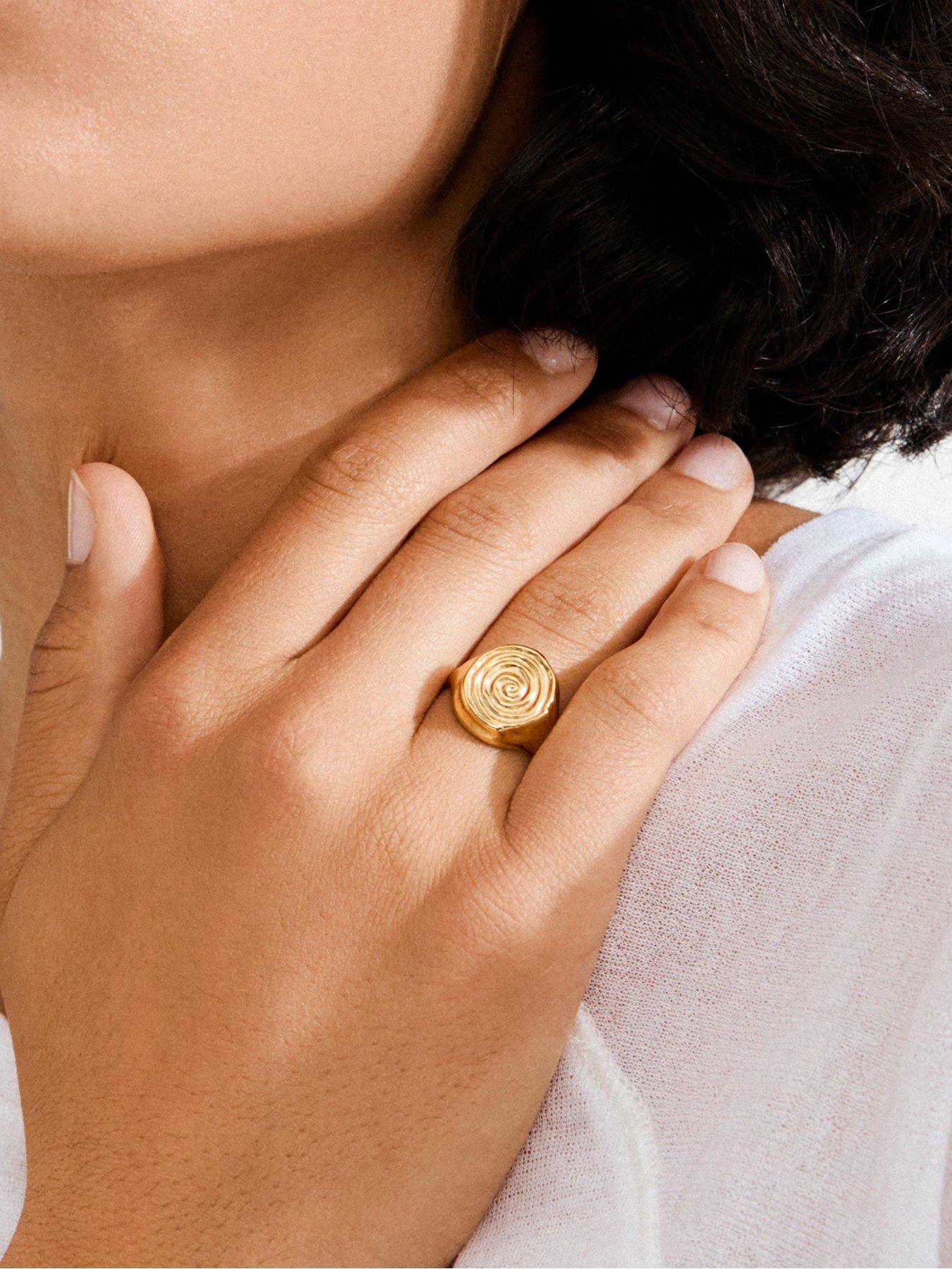  image of pilgrim-air-ring-gold-plated