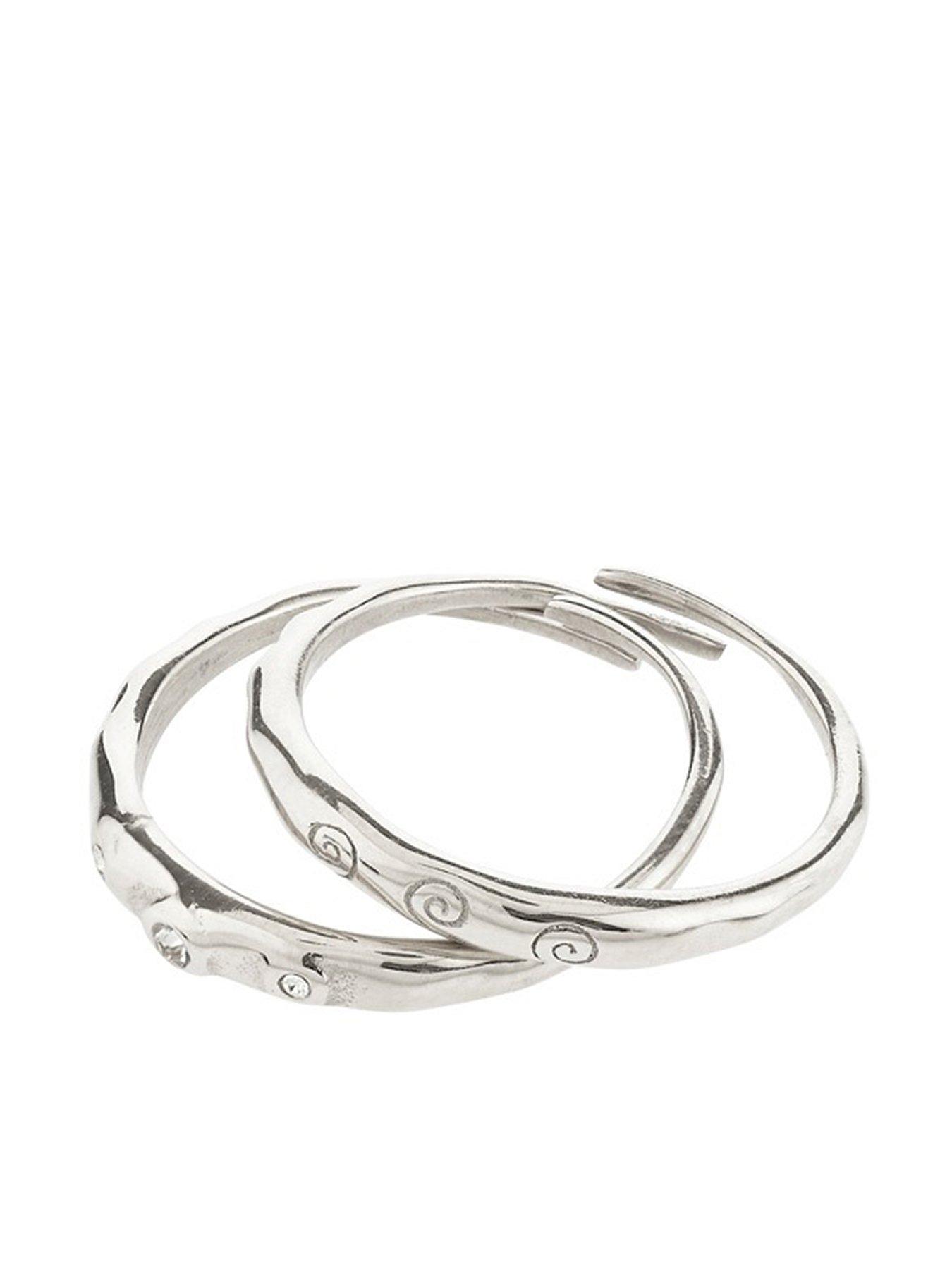 Image 1 of 3 of Pilgrim FIRE ring 2-in-1 set, silver-plated
