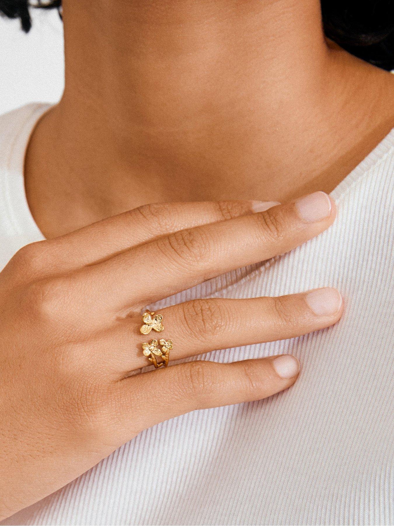 Image 3 of 4 of Pilgrim AJANI ring gold-plated