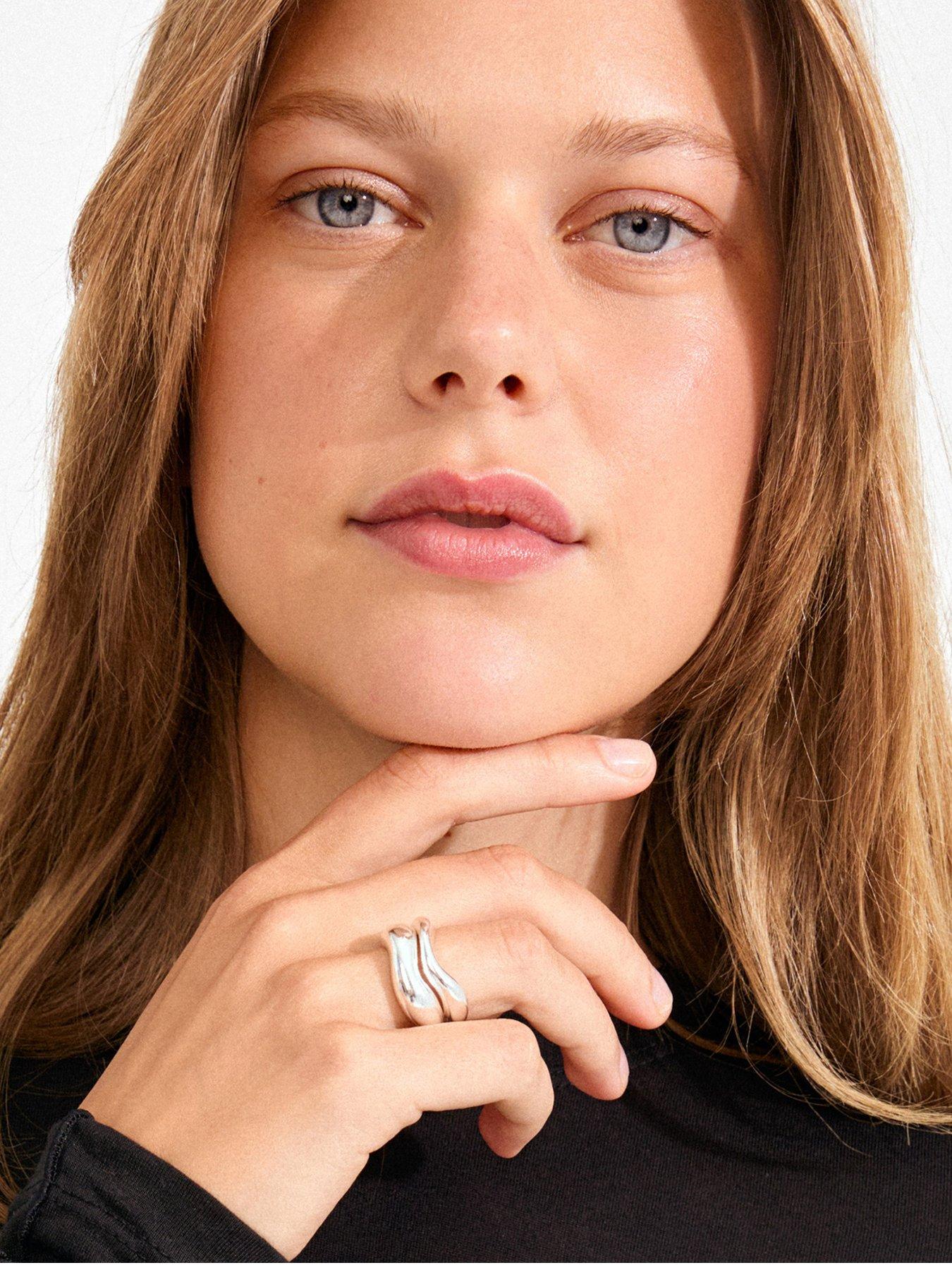Image 1 of 4 of Pilgrim CALLAWAY rings 2-in-1 set, silver-plated