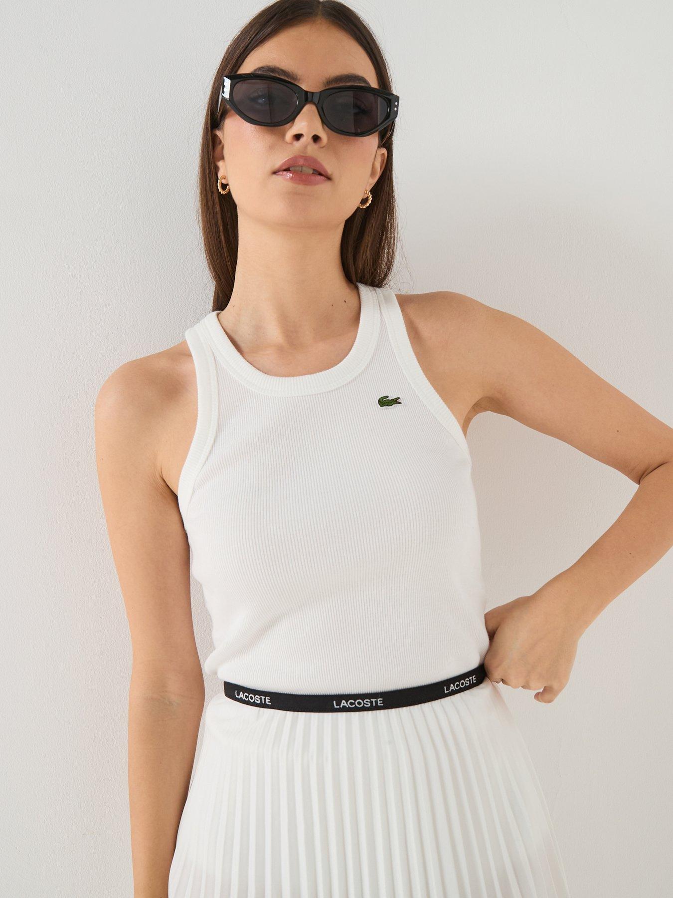 front image of lacoste-logo-vest-white