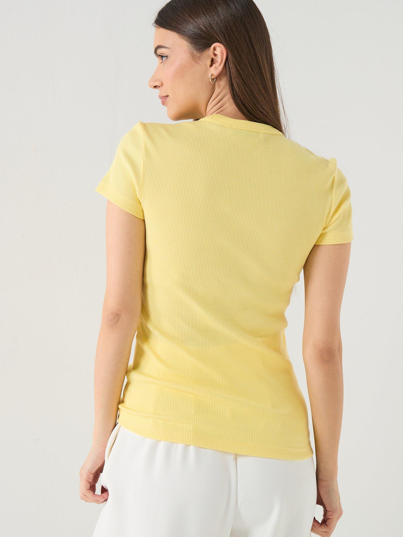 Image 2 of 5 of Lacoste Logo T-Shirt - Yellow
