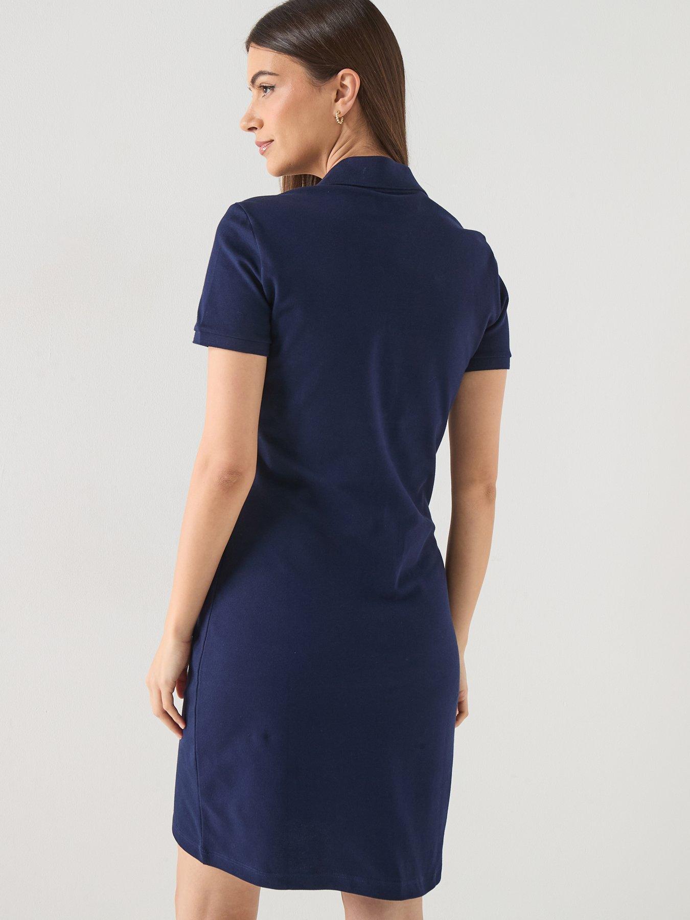 Image 2 of 5 of Lacoste Polo Logo Dress - Navy