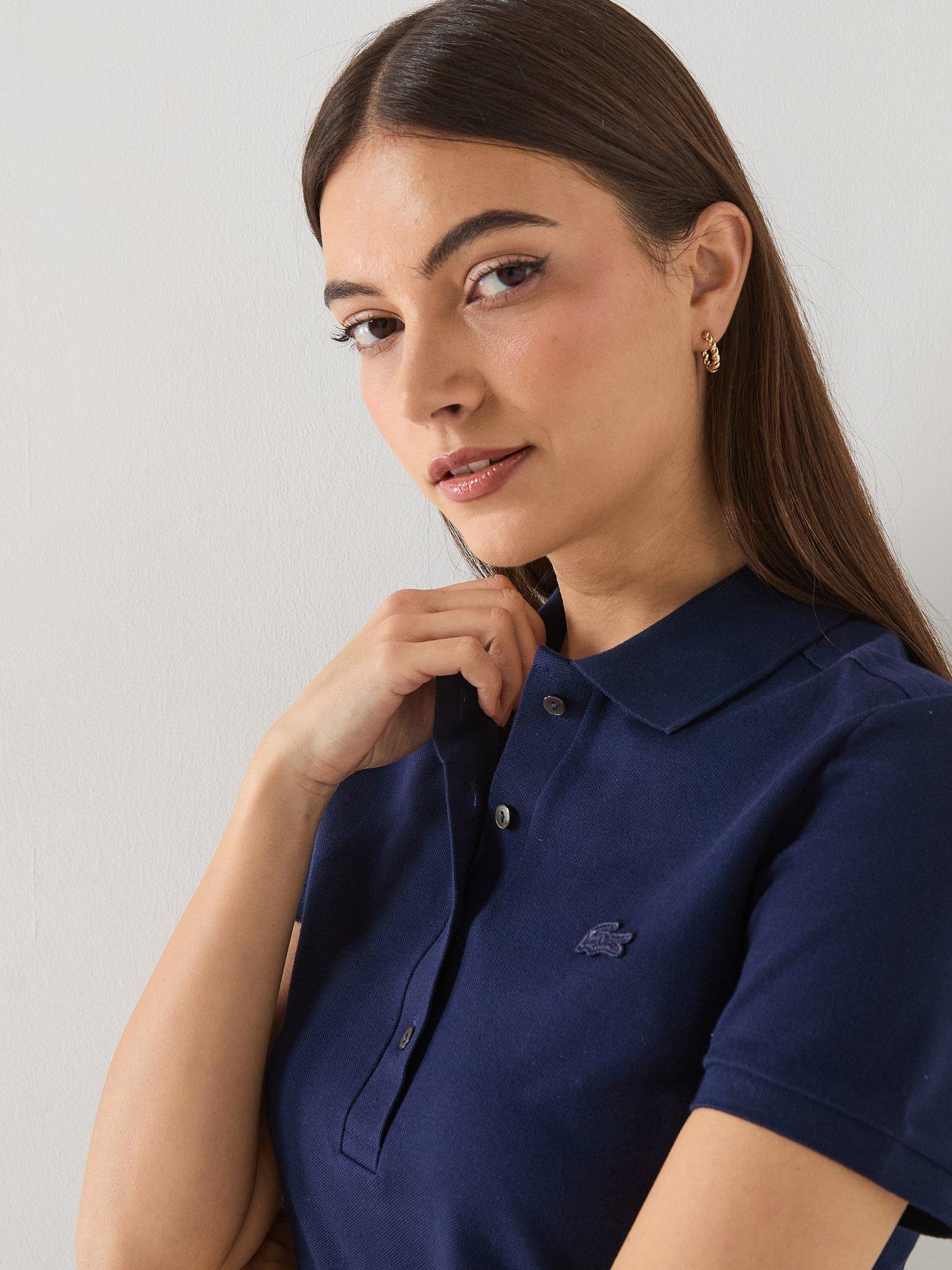 Image 4 of 5 of Lacoste Polo Logo Dress - Navy
