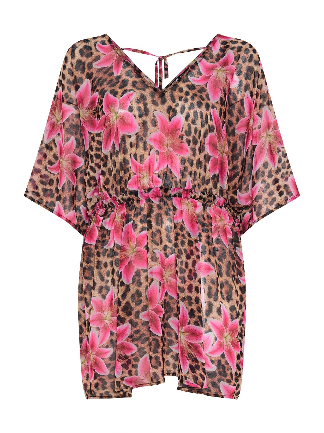 Image 5 of 5 of Yours Curve Chiffon Throw On Coverup