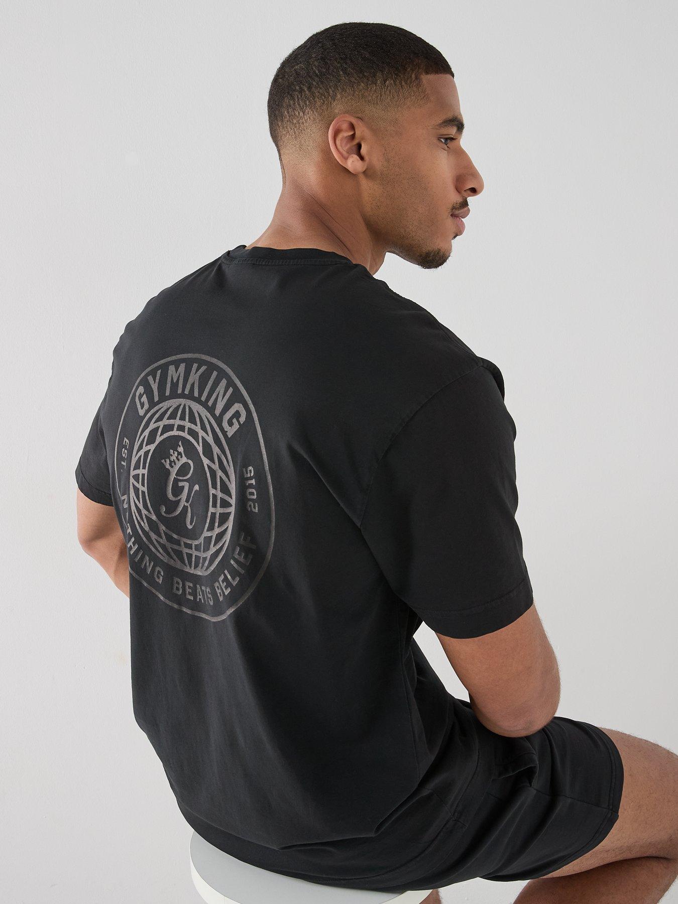 Gym King Mens World T-Shirt - Black