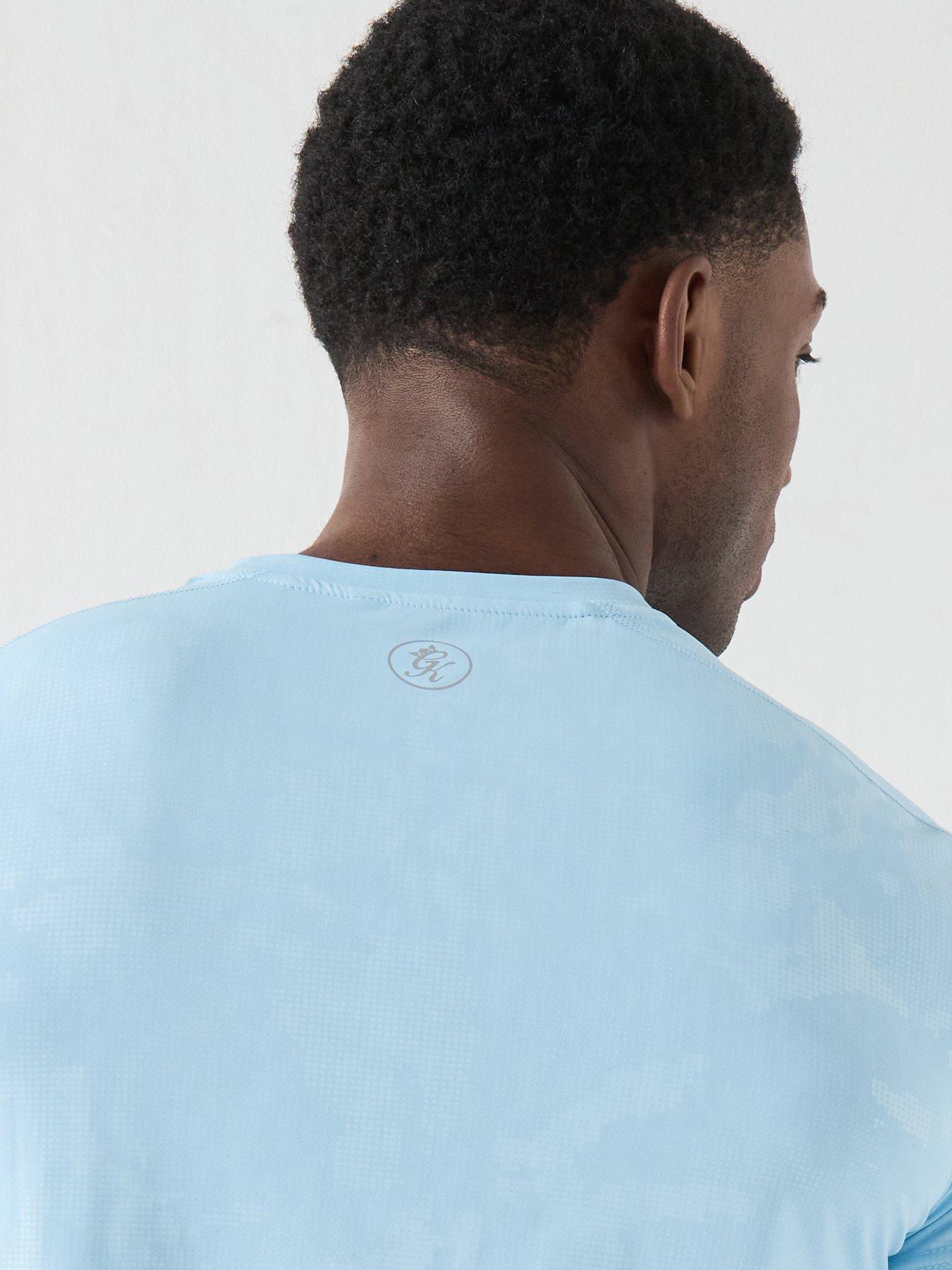 Image 4 of 4 of Gym King Mens Debossed Camo Tee - Blue