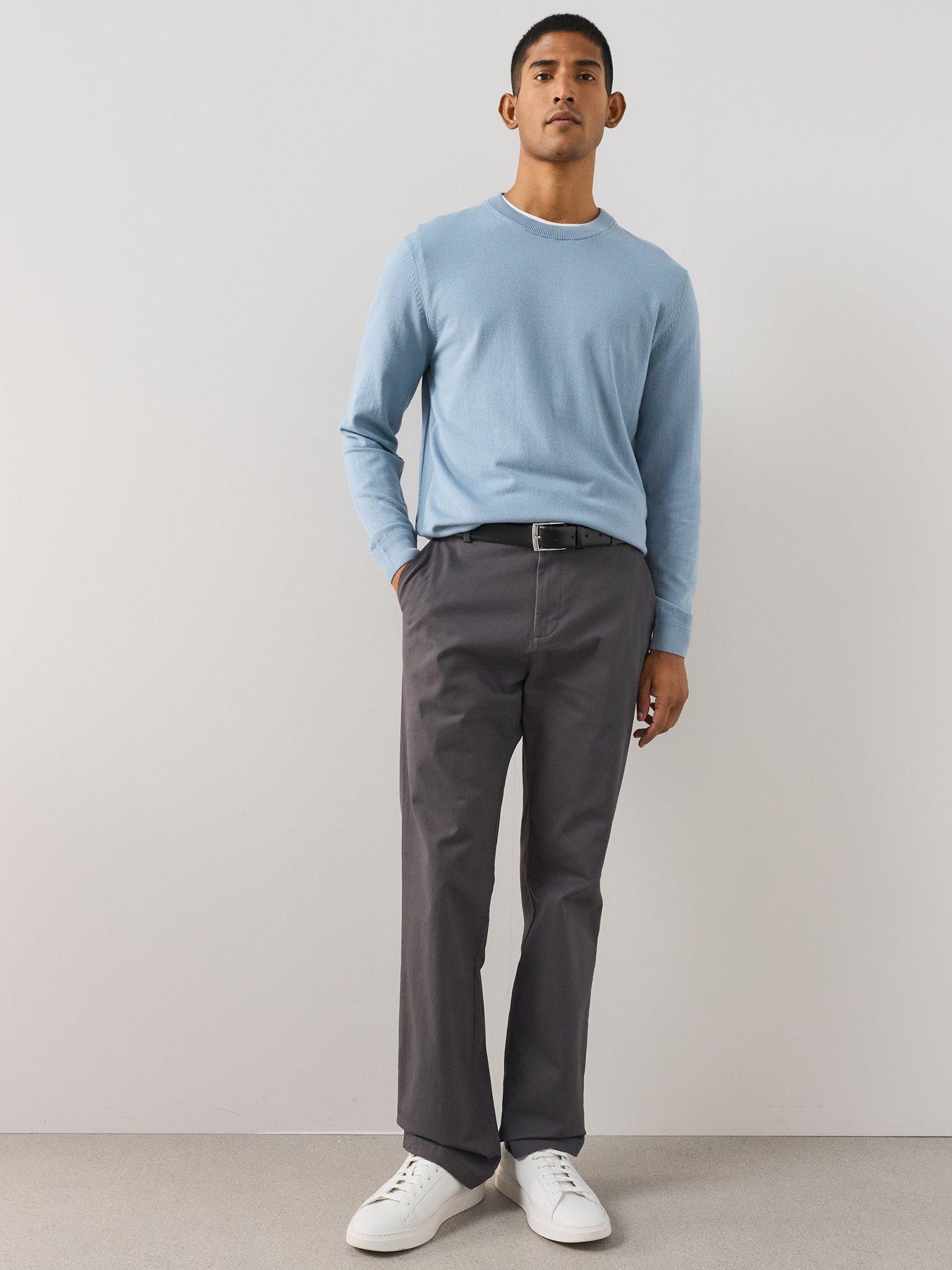 Image 3 of 7 of The Very Collection Cotton Rich Crew Neck Jumper - Blue