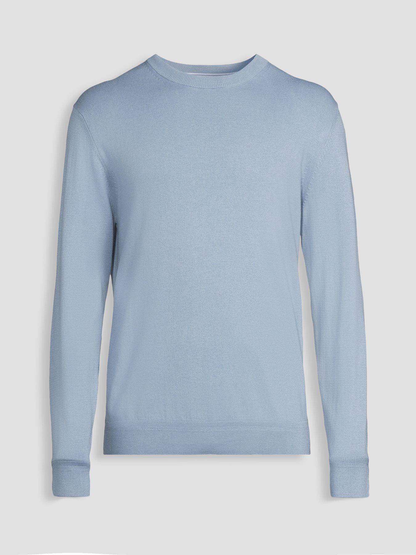 Image 7 of 7 of The Very Collection Cotton Rich Crew Neck Jumper - Blue