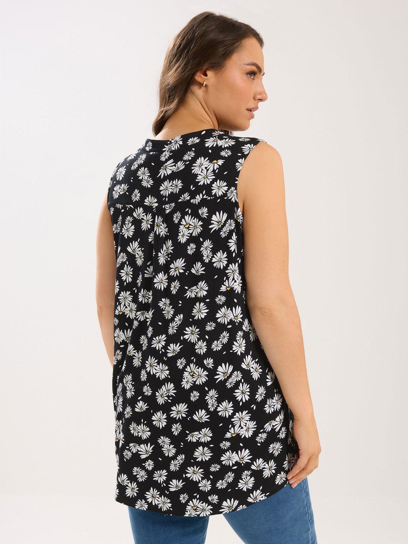 stillFront image of yours-curve-sleeveless-blouse