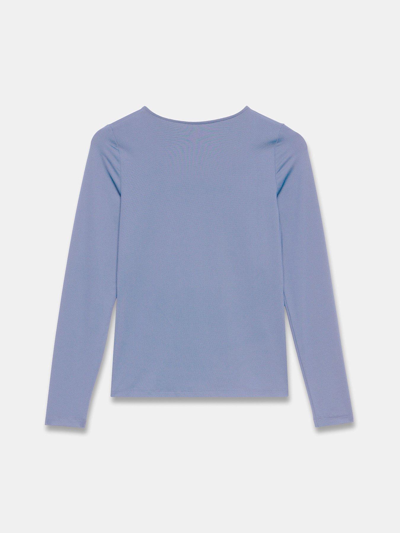 Image 3 of 4 of Mint Velvet V Neck Layering Top - Blue