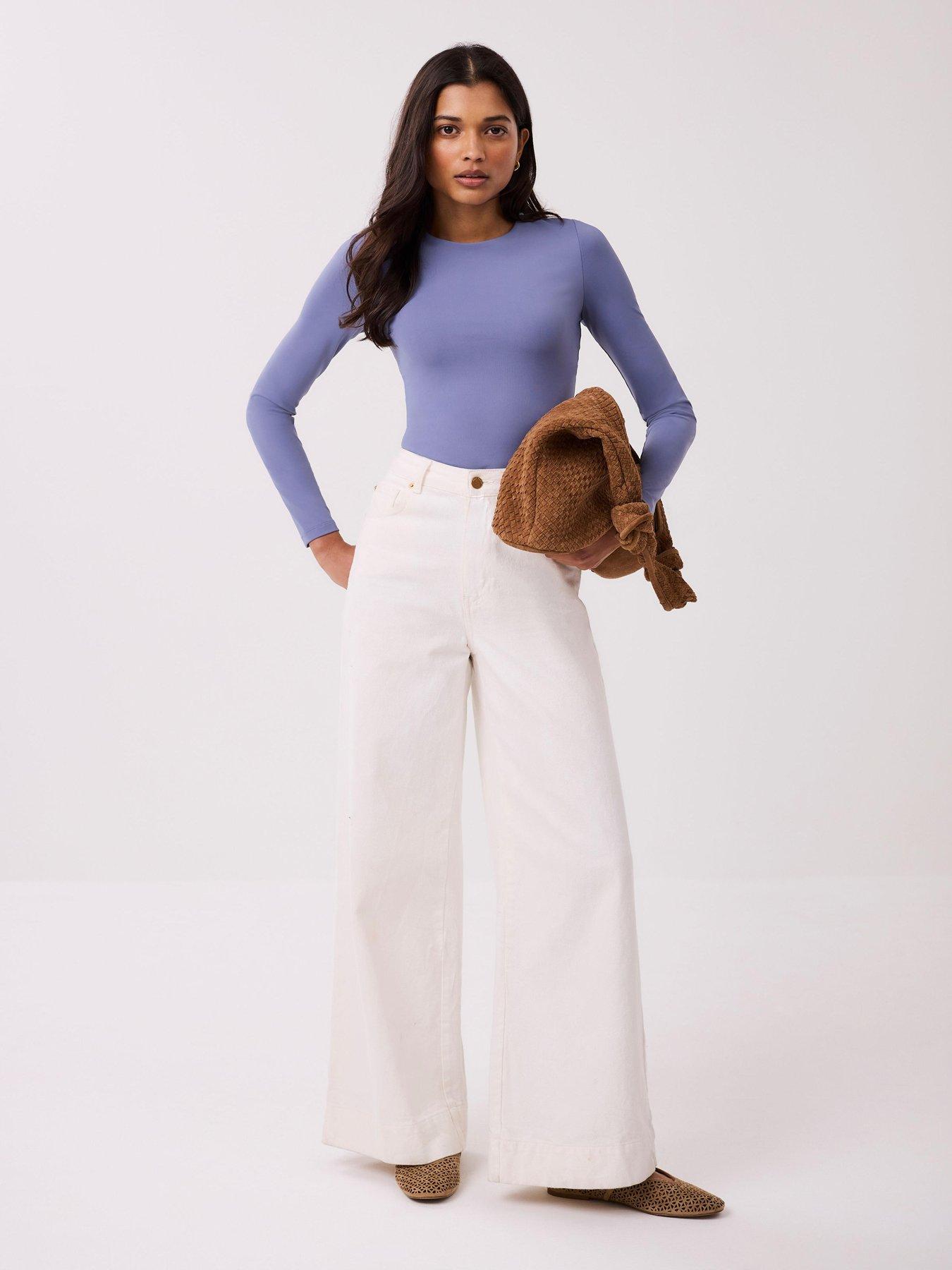 Image 4 of 4 of Mint Velvet Layering Crew Neck Top - Blue