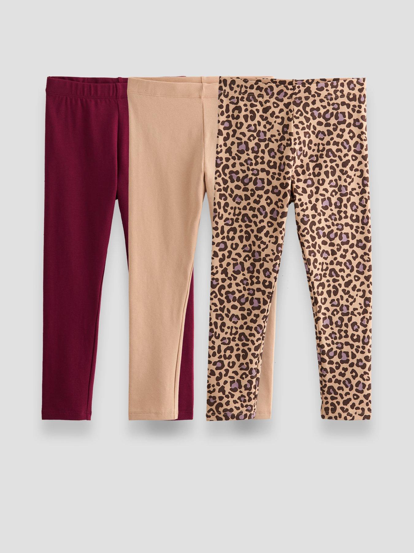 The Very Collection Girls 3 Pack of Leggings - Print/Solid