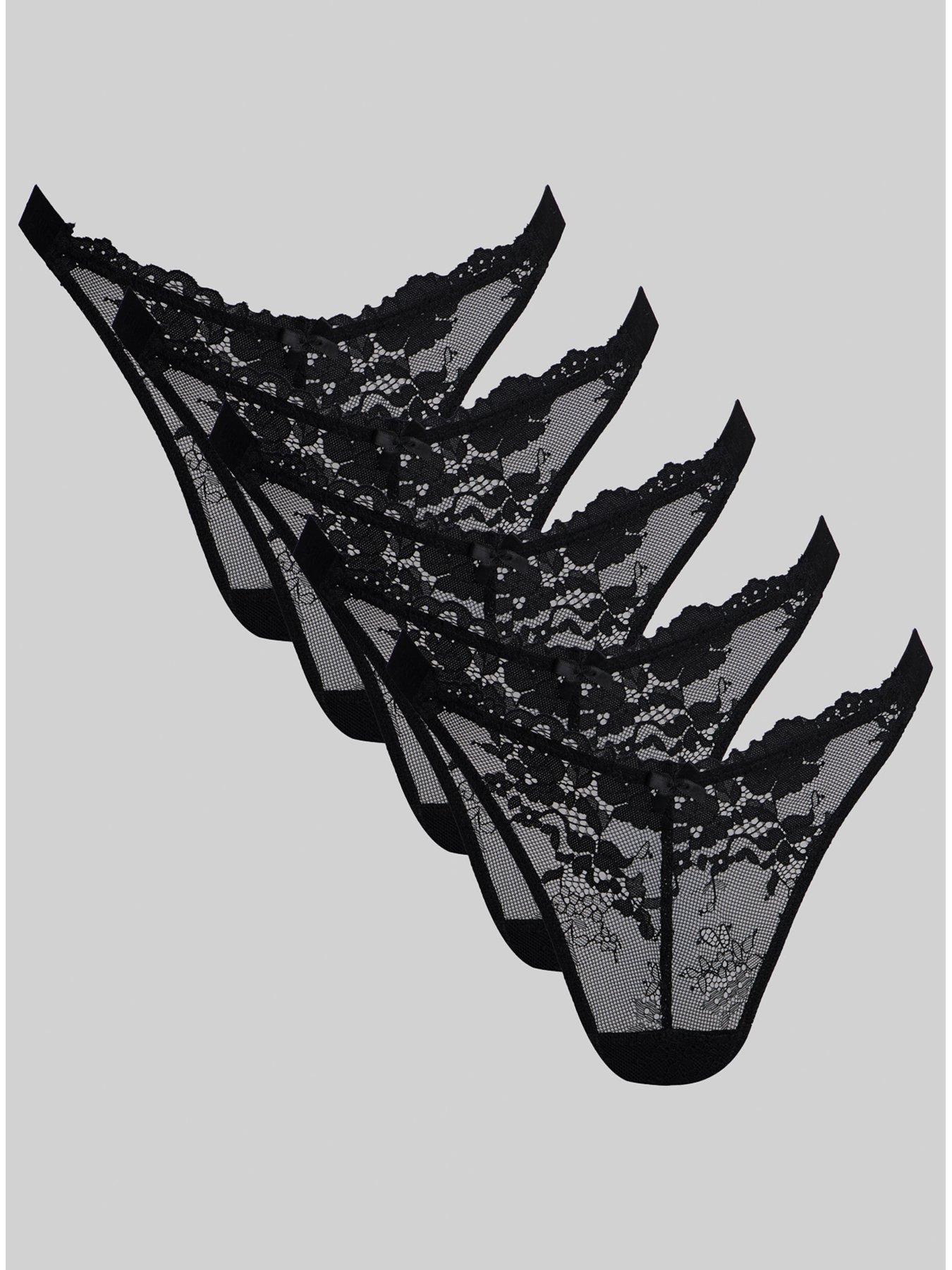 Boux Avenue Boux Avenue Fran High Leg Thong 5pk - Black