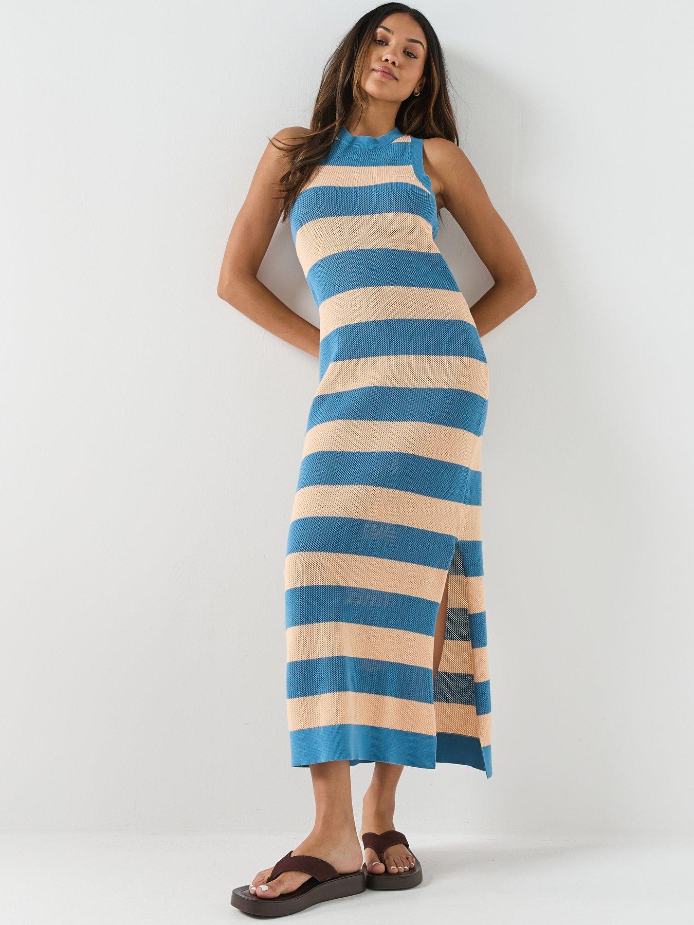 lacoste-sleeveless-knitted-stripe-maxi-dress