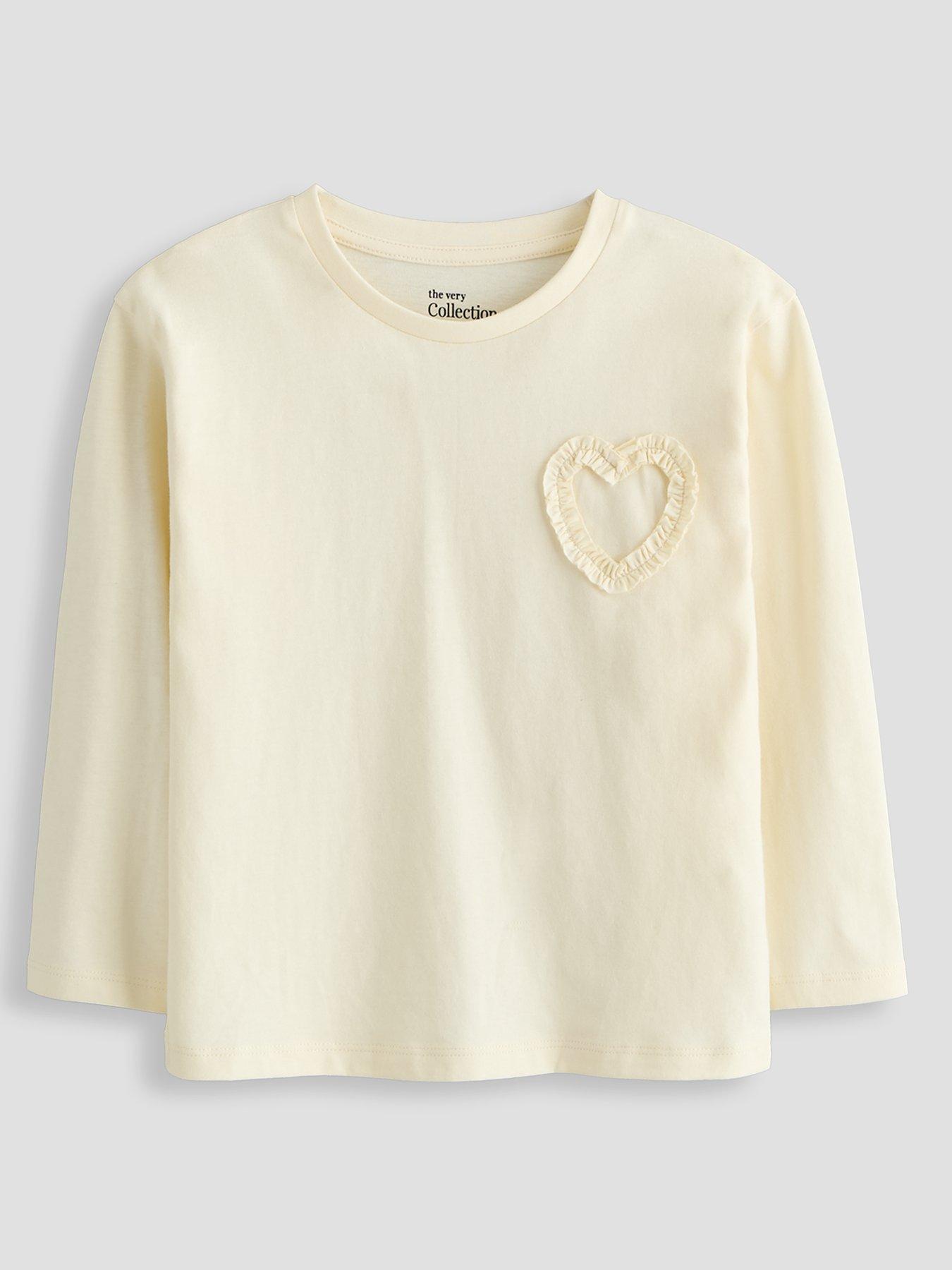 Image 2 of 5 of The Very Collection Girls 4 Pack Long Sleeve Basic T-shirts - Multi