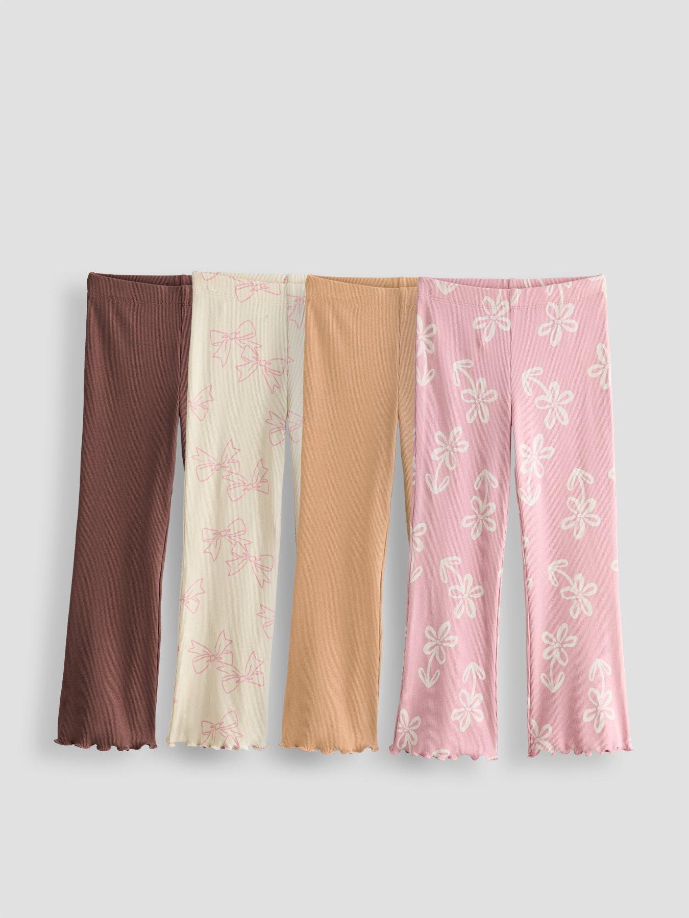 The Very Collection Girls 4 Pack Rib Flare Leggings - Multi