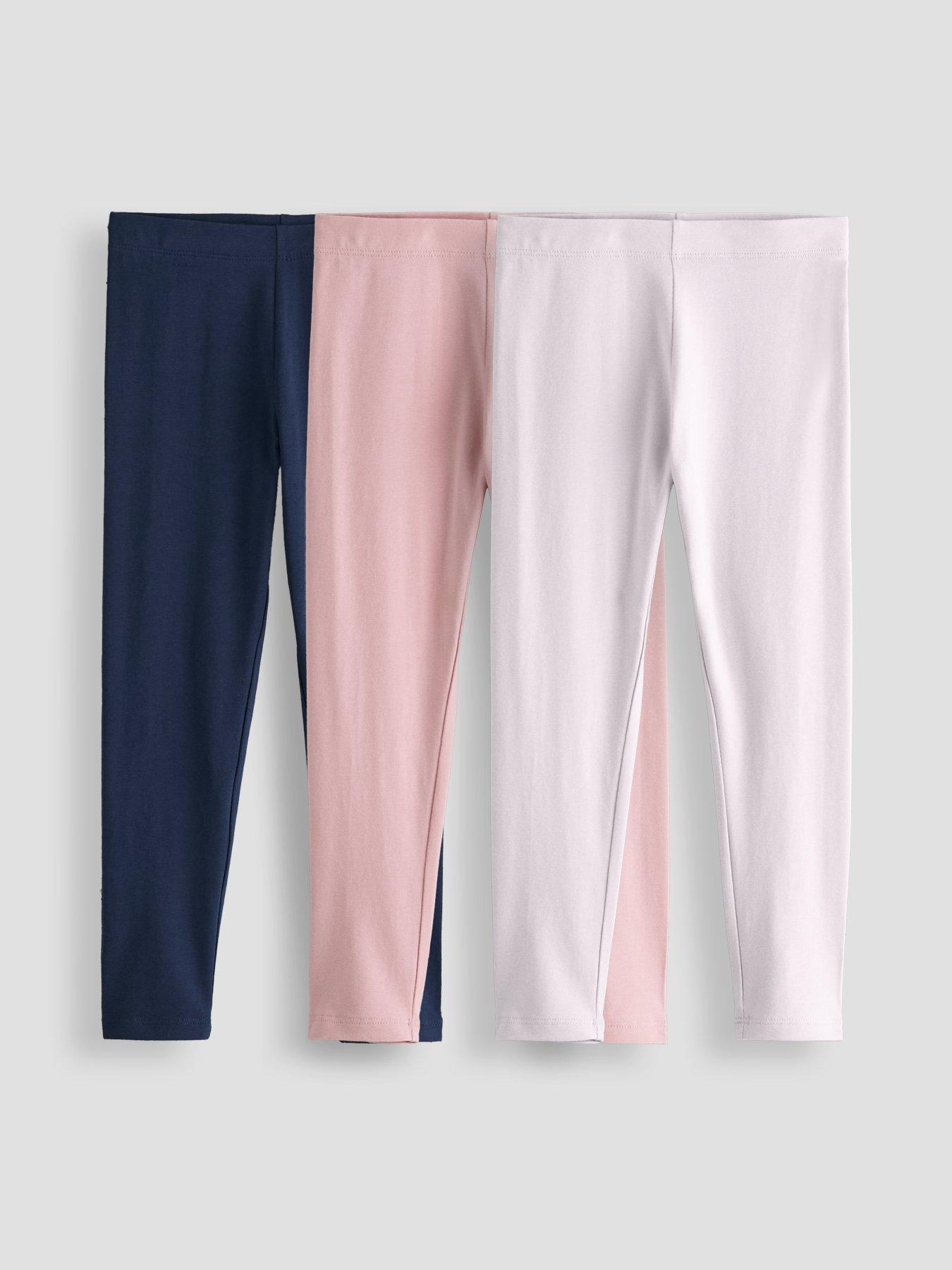 The Very Collection Girls 3 Pack Basic Cotton Leggings - Multi