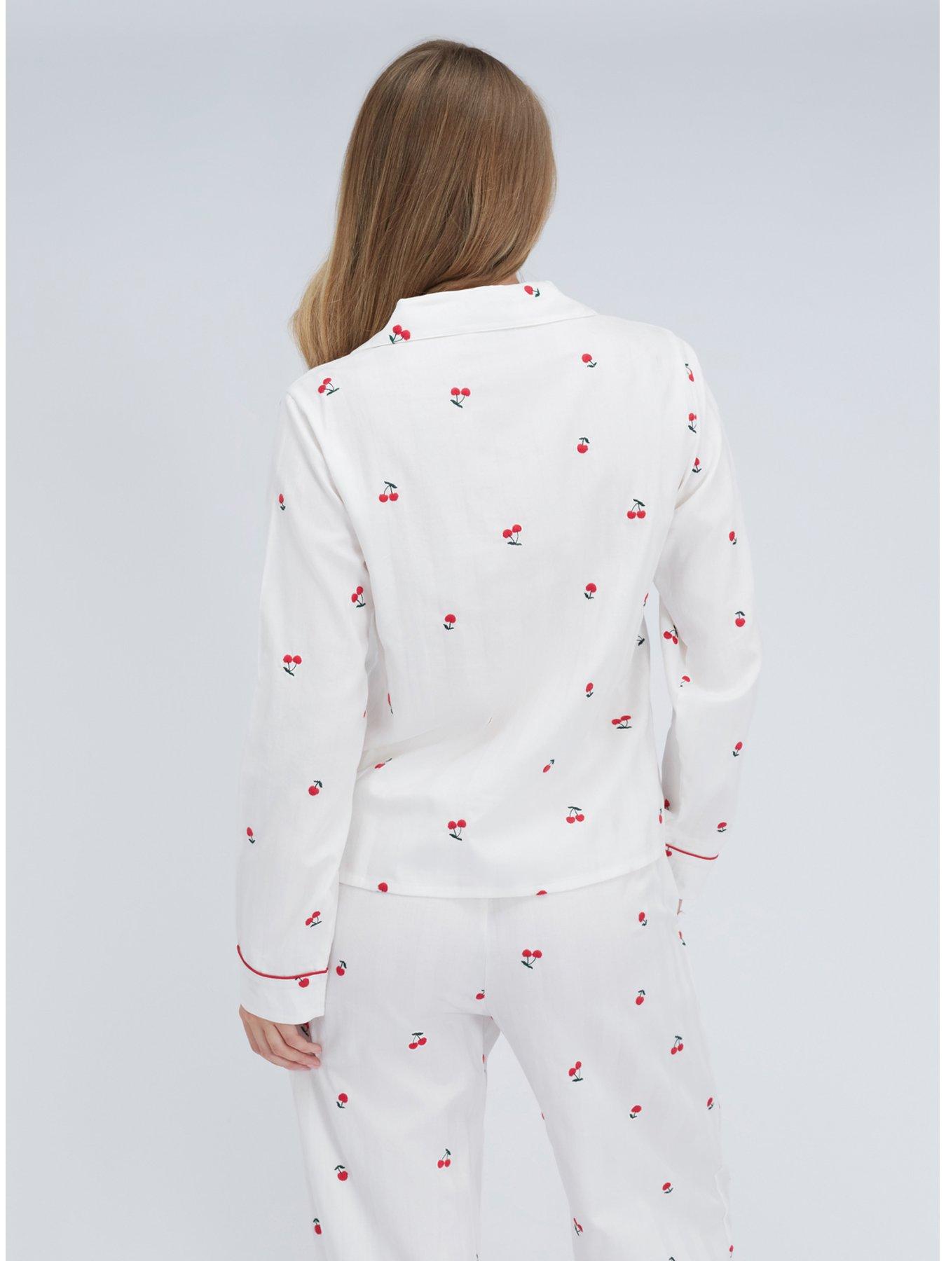  image of boux-avenue-cherry-emb-cotton-pyjama-set-pink