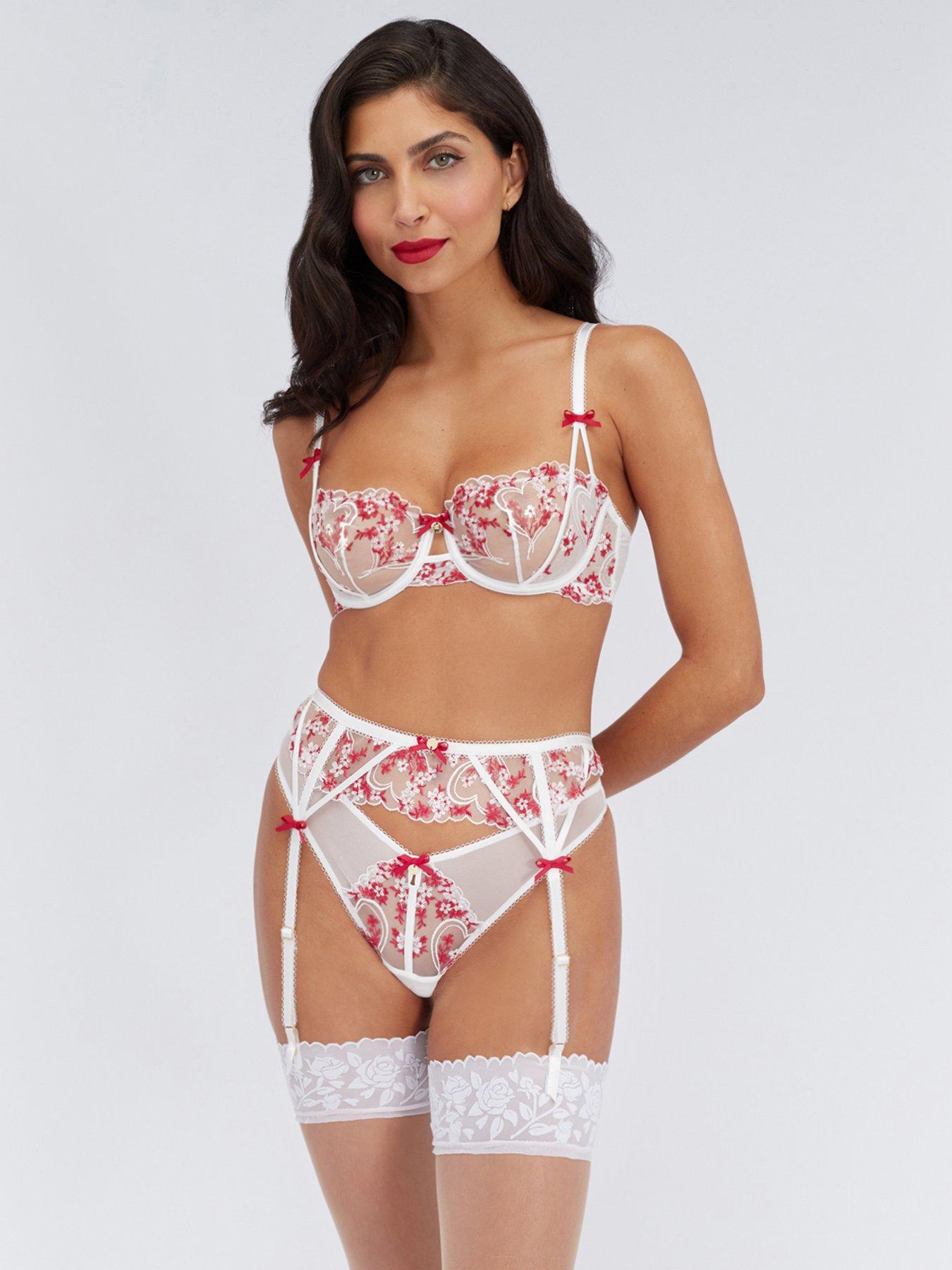  image of boux-avenue-lisette-embroidered-suspender-white