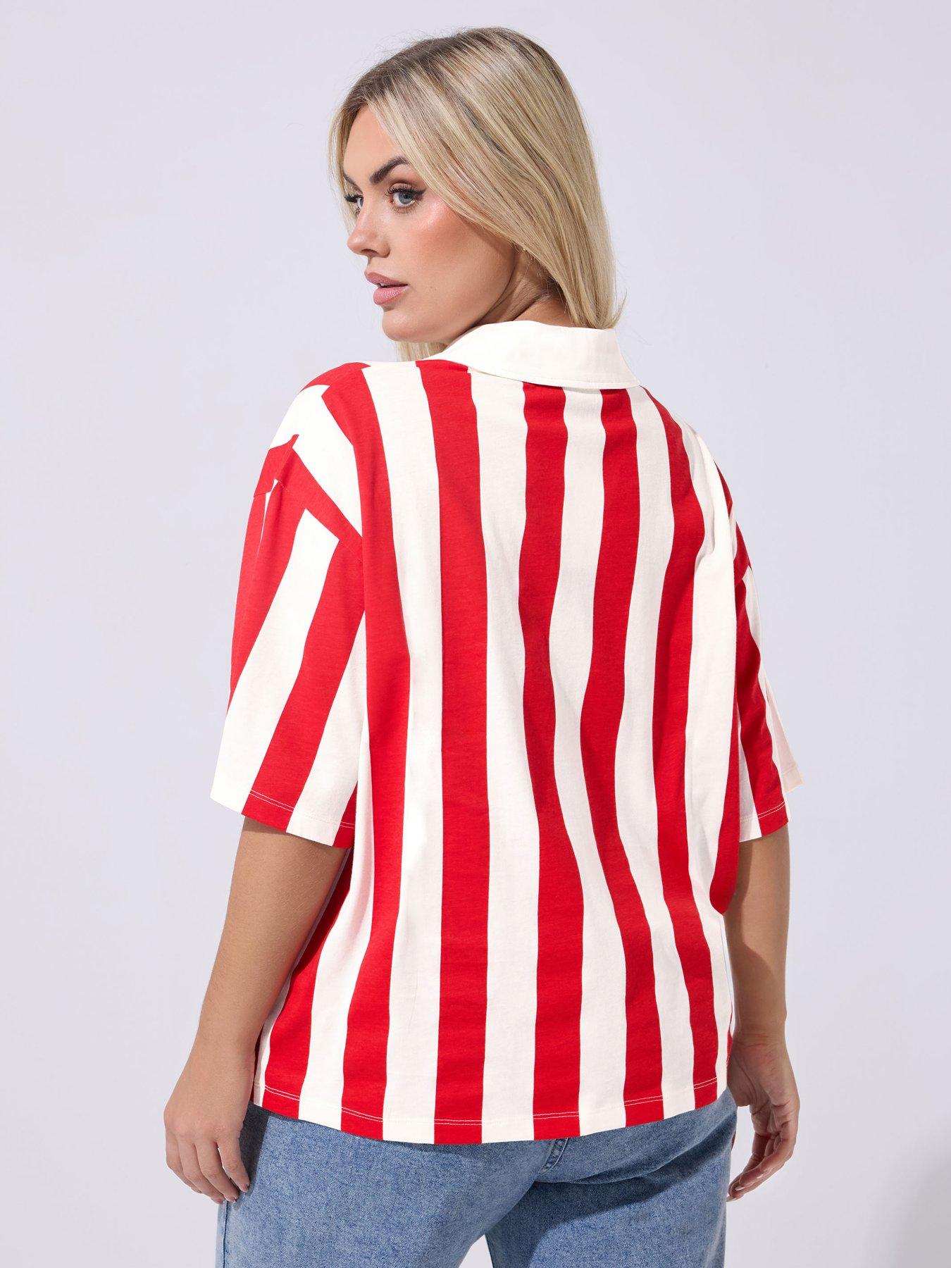  image of yours-curve-collar-stripe-top