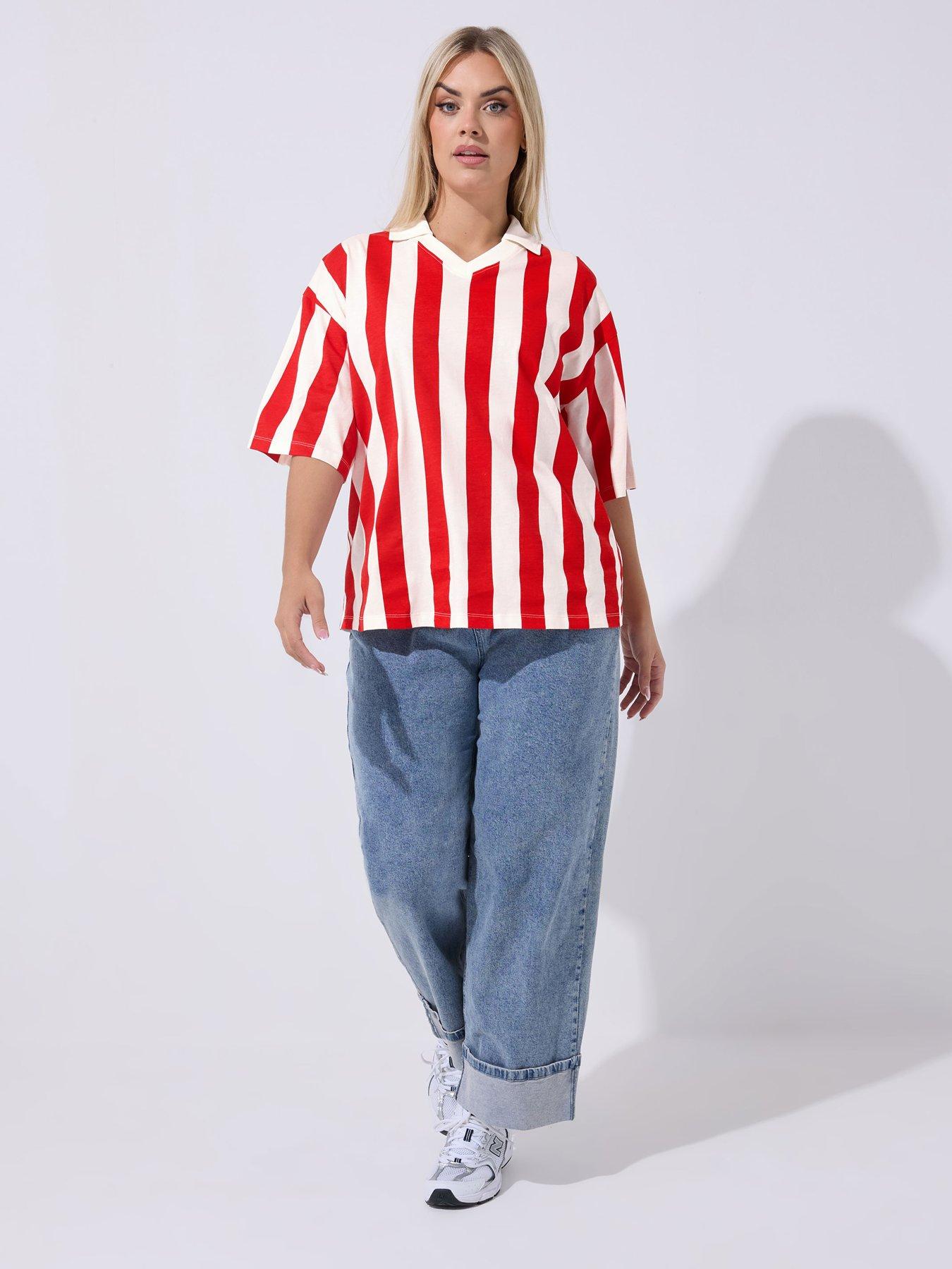  image of yours-curve-collar-stripe-top
