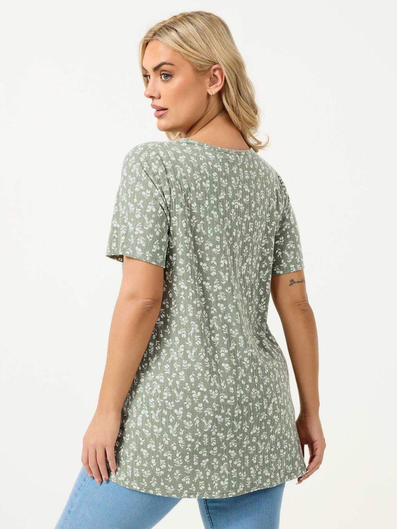  image of yours-curve-rib-swing-button-front-t-shirt